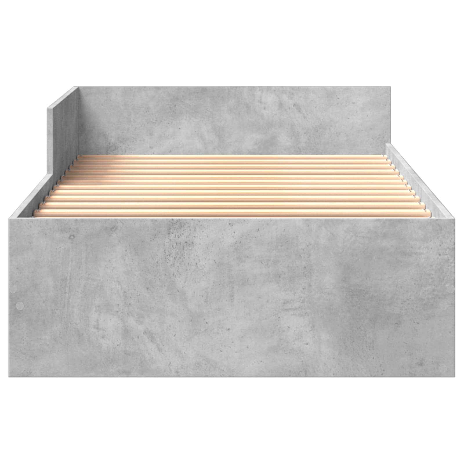 Bedframe met Hoofdeinde Betongrijs 80 x 200 cm Bewerkt hout is nu te koop bij PeponiXL, paradijselijk wonen!
