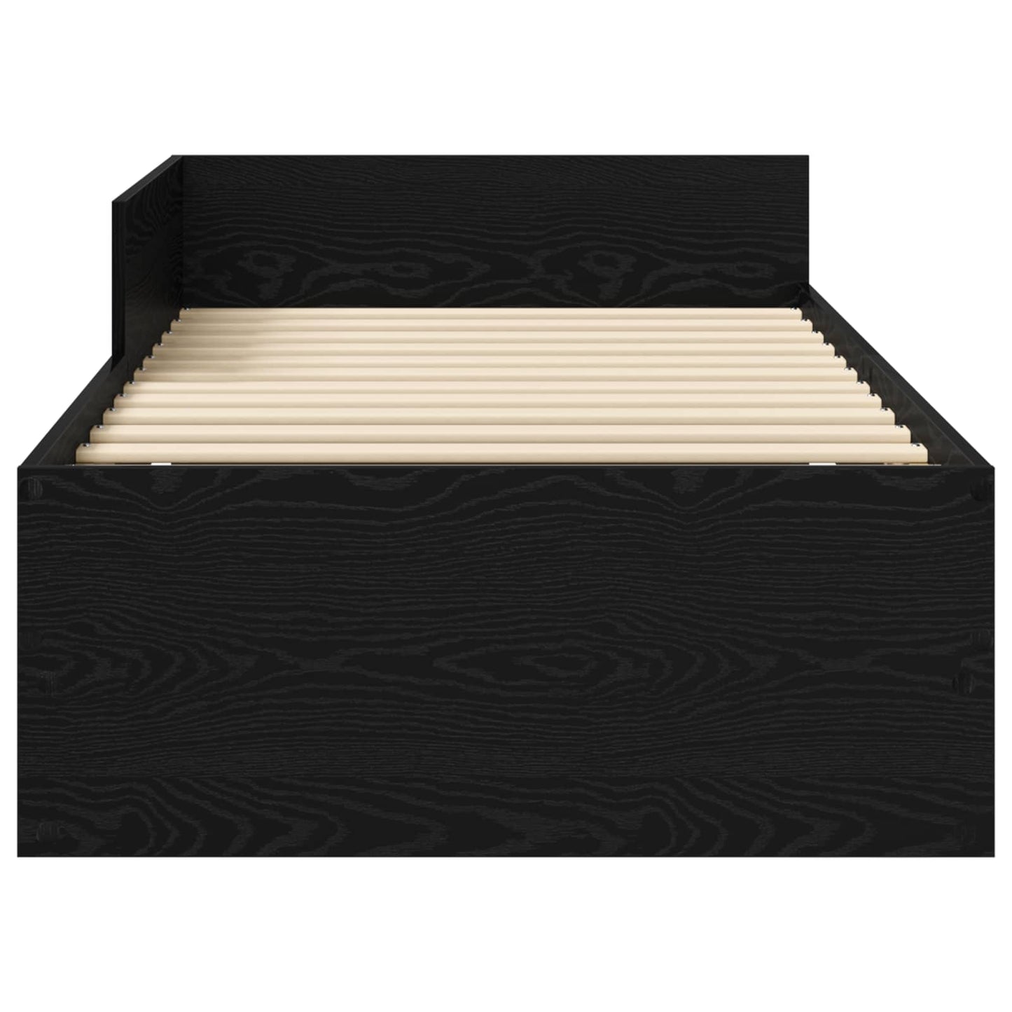 Bedframe met Hoofdeinde Zwart eiken 80 x 200 cm Bewerkt hout is nu te koop bij PeponiXL, paradijselijk wonen!