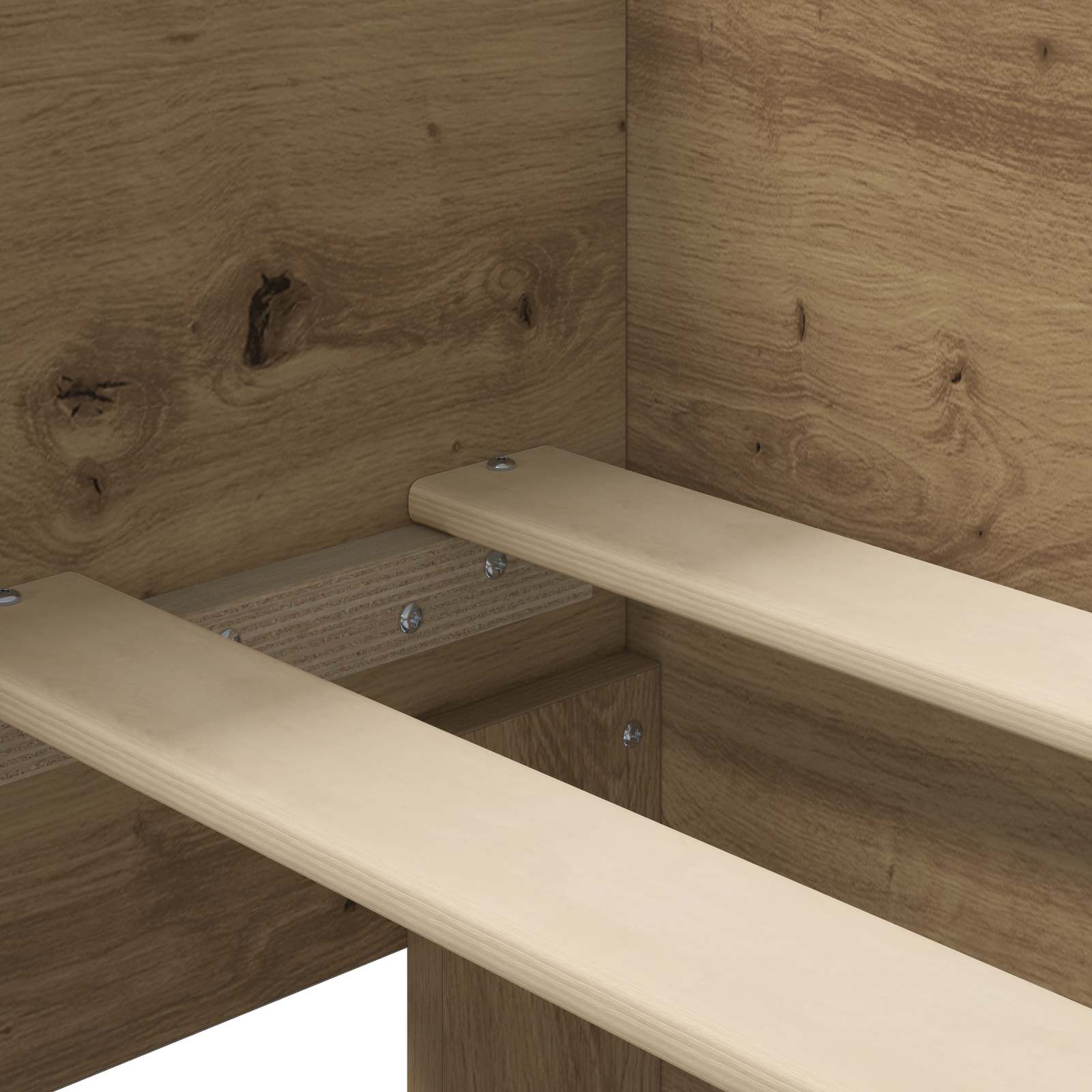 Bedframe met Hoofdeinde Artisanaal eiken 80 x 200 cm is nu te koop bij PeponiXL, paradijselijk wonen!