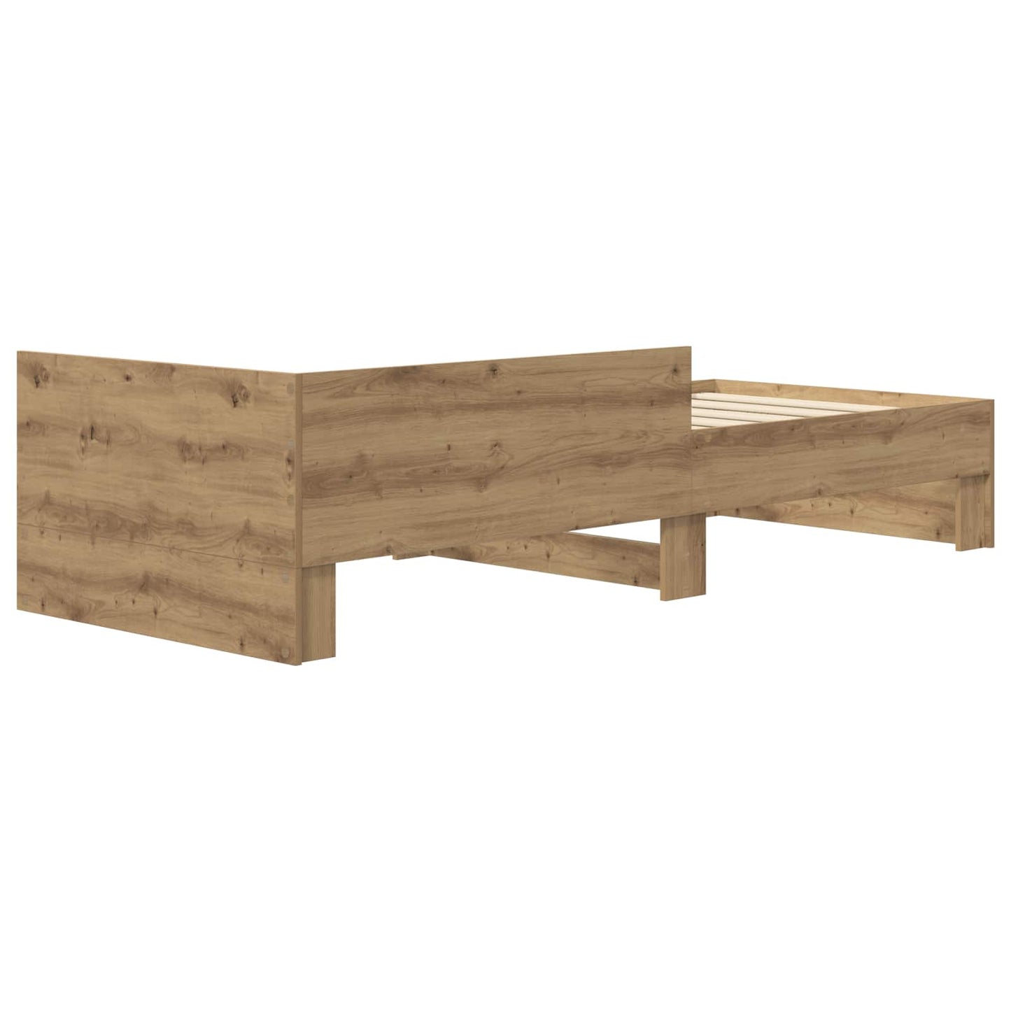 Bedframe met Hoofdeinde Artisanaal eiken 80 x 200 cm is nu te koop bij PeponiXL, paradijselijk wonen!