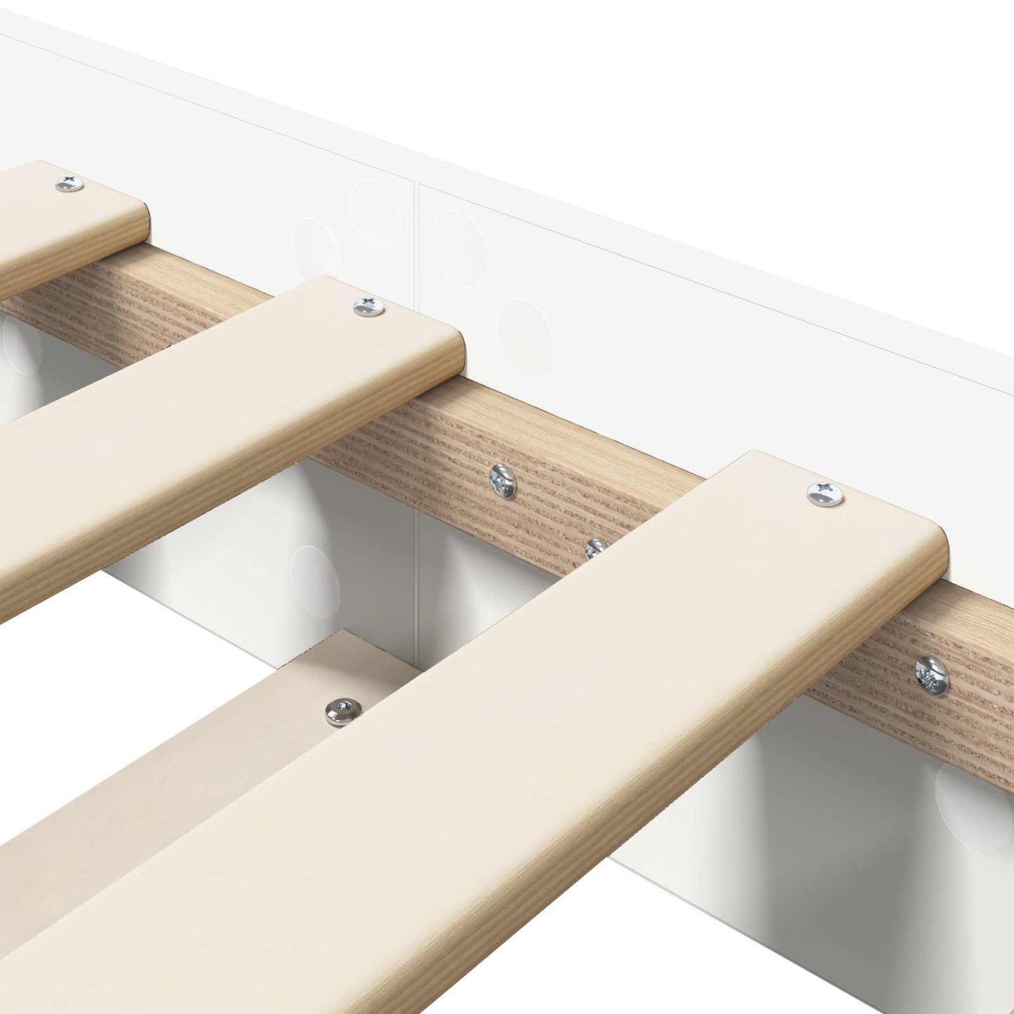 Bedframe Wit 80 x 200 cm Bewerkt hout is nu te koop bij PeponiXL, paradijselijk wonen!