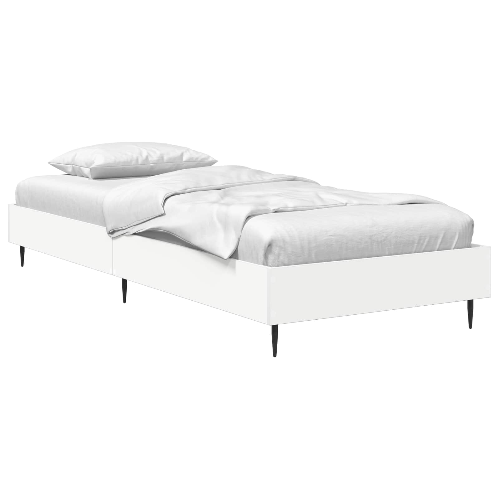 Bedframe Wit 80 x 200 cm Bewerkt hout is nu te koop bij PeponiXL, paradijselijk wonen!