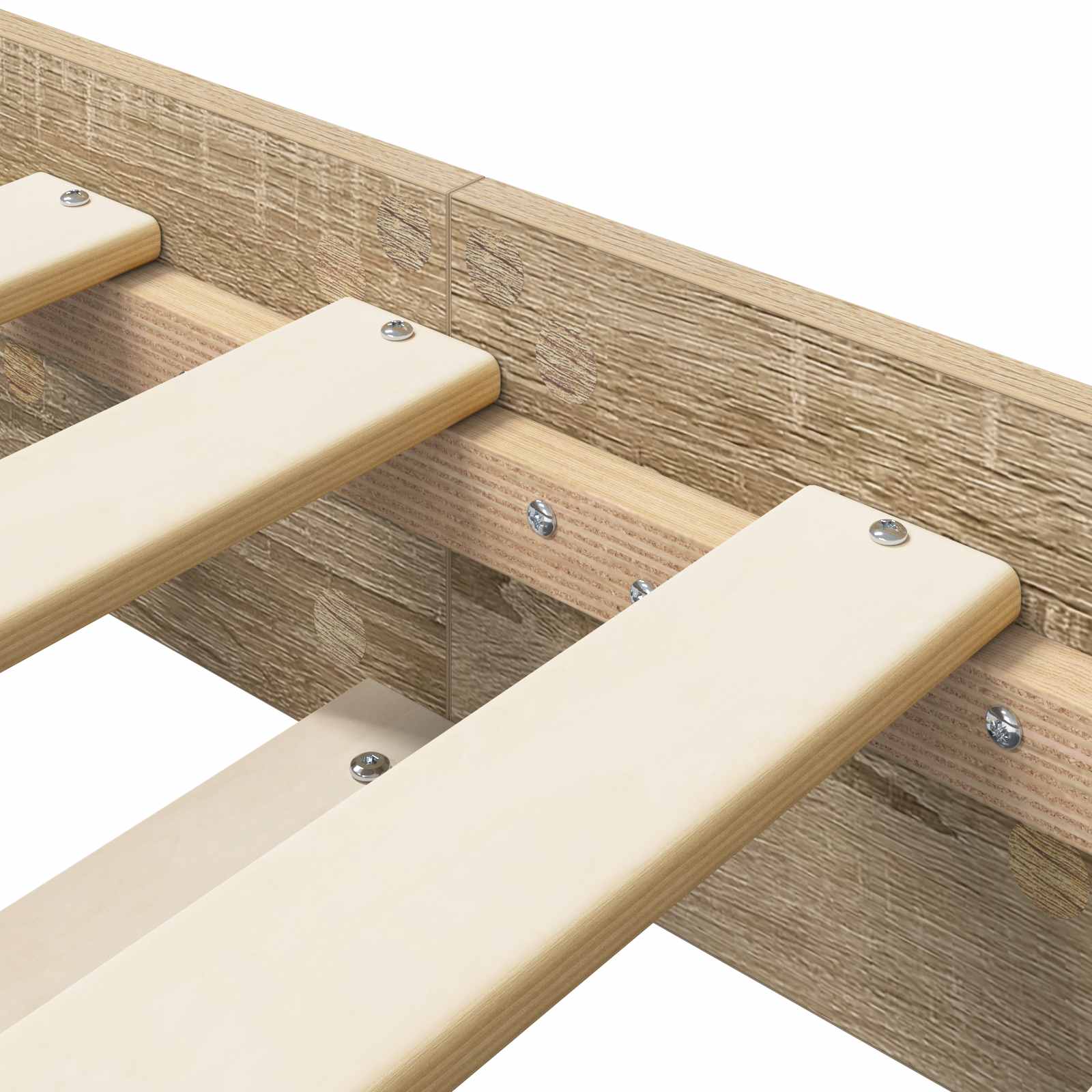 Bedframe Sonoma Eiken 80 x 200 cm Bewerkt hout is nu te koop bij PeponiXL, paradijselijk wonen!