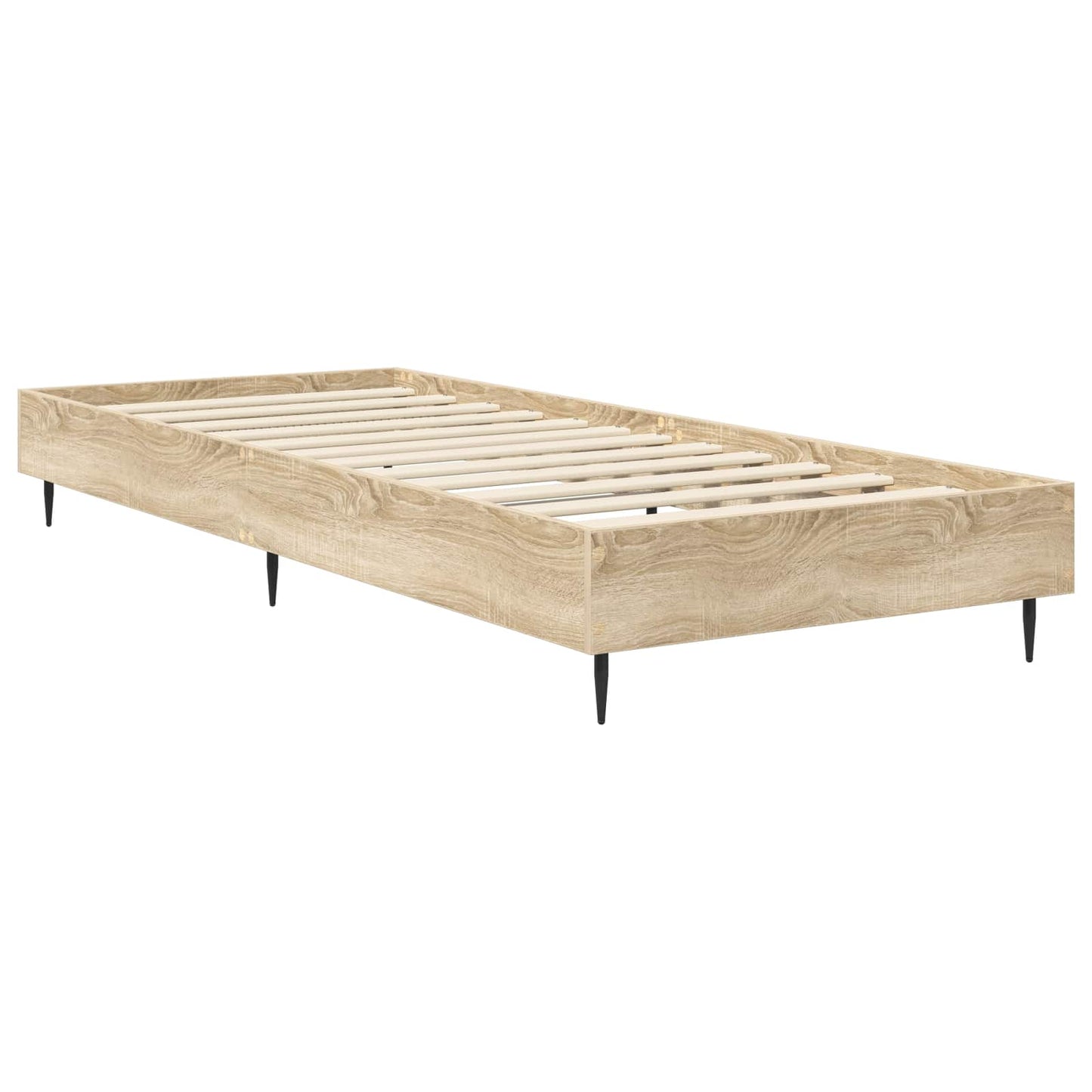 Bedframe Sonoma Eiken 80 x 200 cm Bewerkt hout is nu te koop bij PeponiXL, paradijselijk wonen!