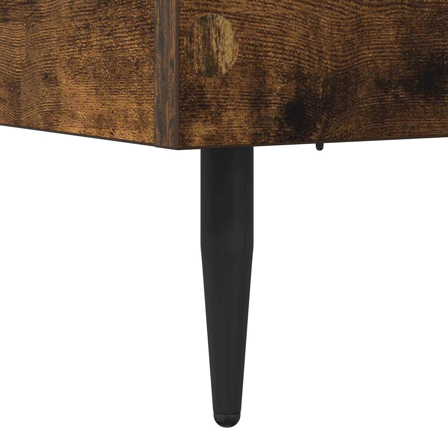 Bedframe Gerookt eiken 80 x 200 cm Bewerkt hout is nu te koop bij PeponiXL, paradijselijk wonen!