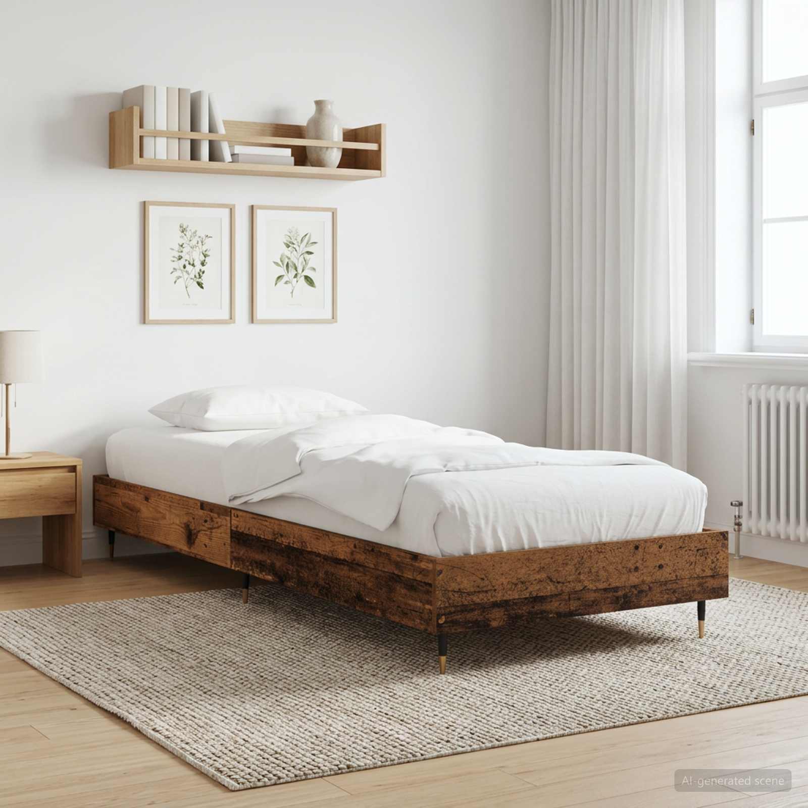 Bedframe Oud hout 80 x 200 cm Bewerkt hout is nu te koop bij PeponiXL, paradijselijk wonen!