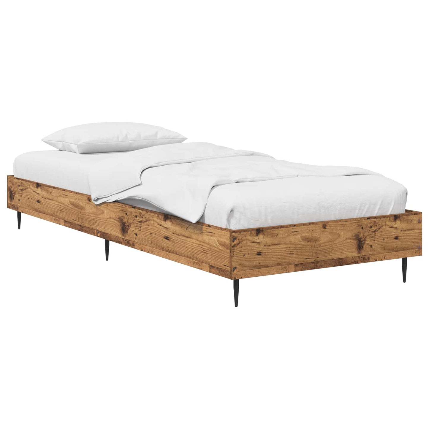 Bedframe Oud hout 80 x 200 cm Bewerkt hout is nu te koop bij PeponiXL, paradijselijk wonen!