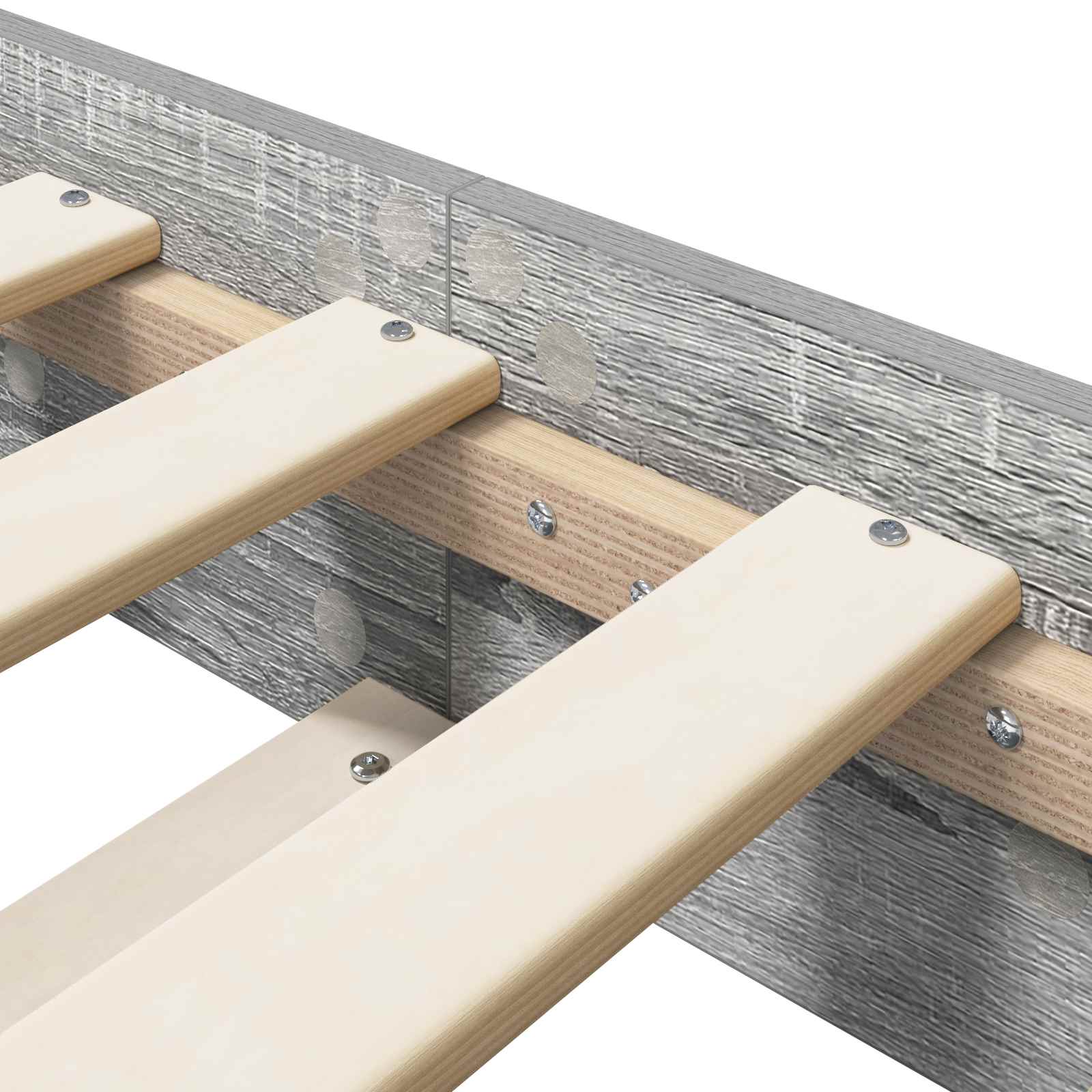 Bedframe Grijs Sonoma 80 x 200 cm Bewerkt hout is nu te koop bij PeponiXL, paradijselijk wonen!