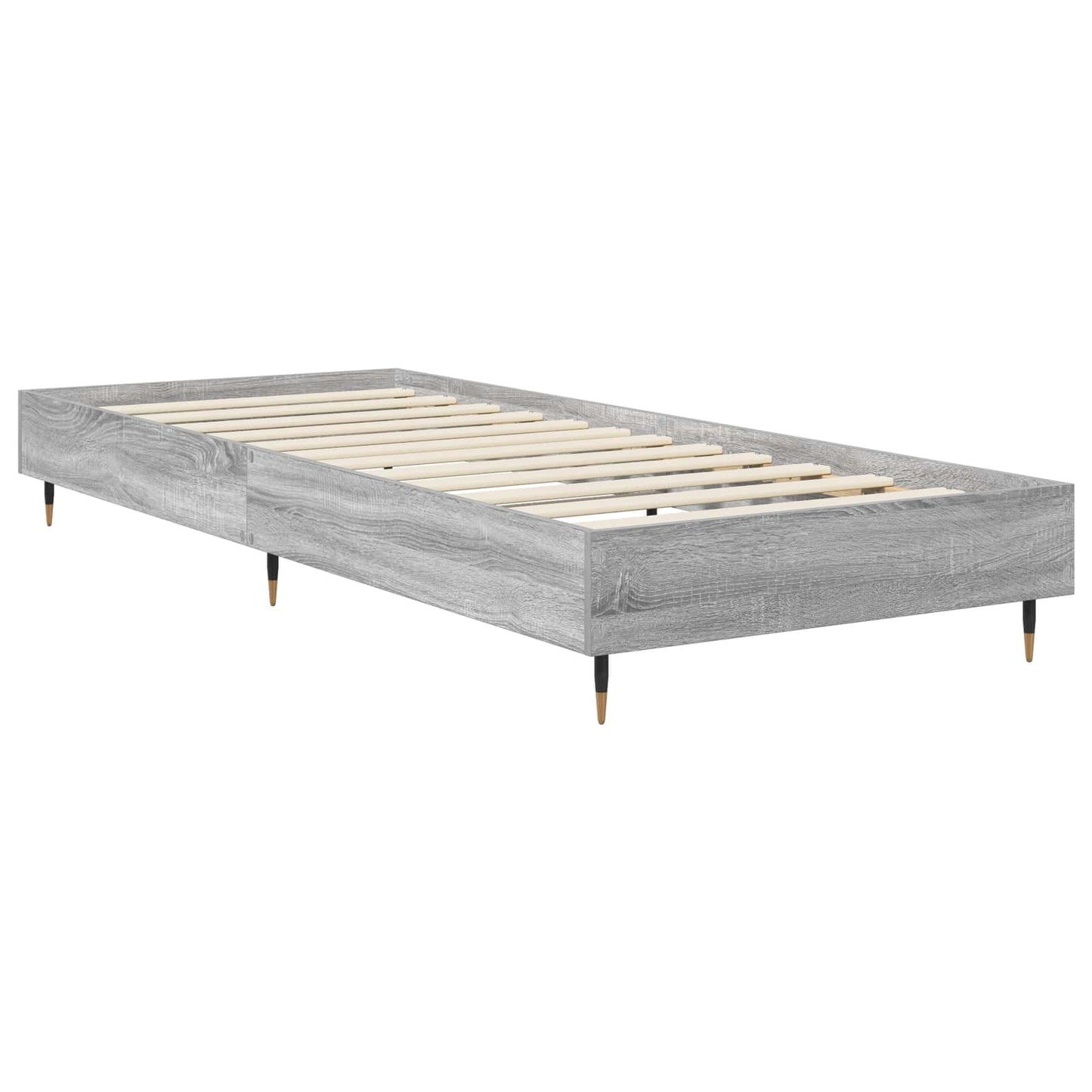 Bedframe Grijs Sonoma 80 x 200 cm Bewerkt hout is nu te koop bij PeponiXL, paradijselijk wonen!