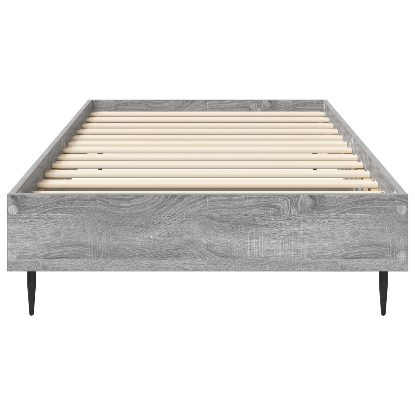 Bedframe Grijs Sonoma 80 x 200 cm Bewerkt hout is nu te koop bij PeponiXL, paradijselijk wonen!