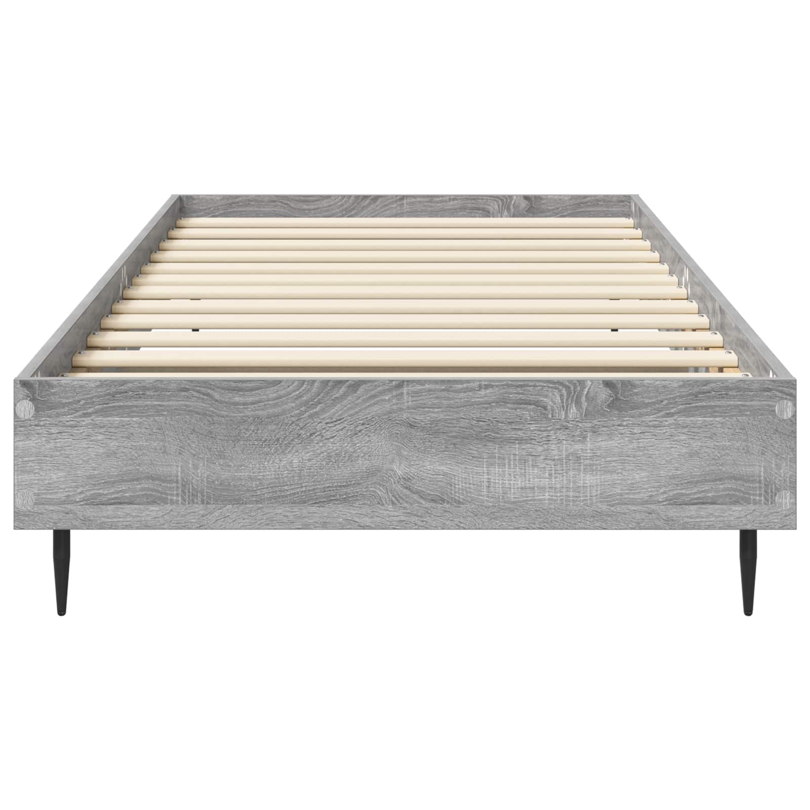 Bedframe Grijs Sonoma 80 x 200 cm Bewerkt hout is nu te koop bij PeponiXL, paradijselijk wonen!