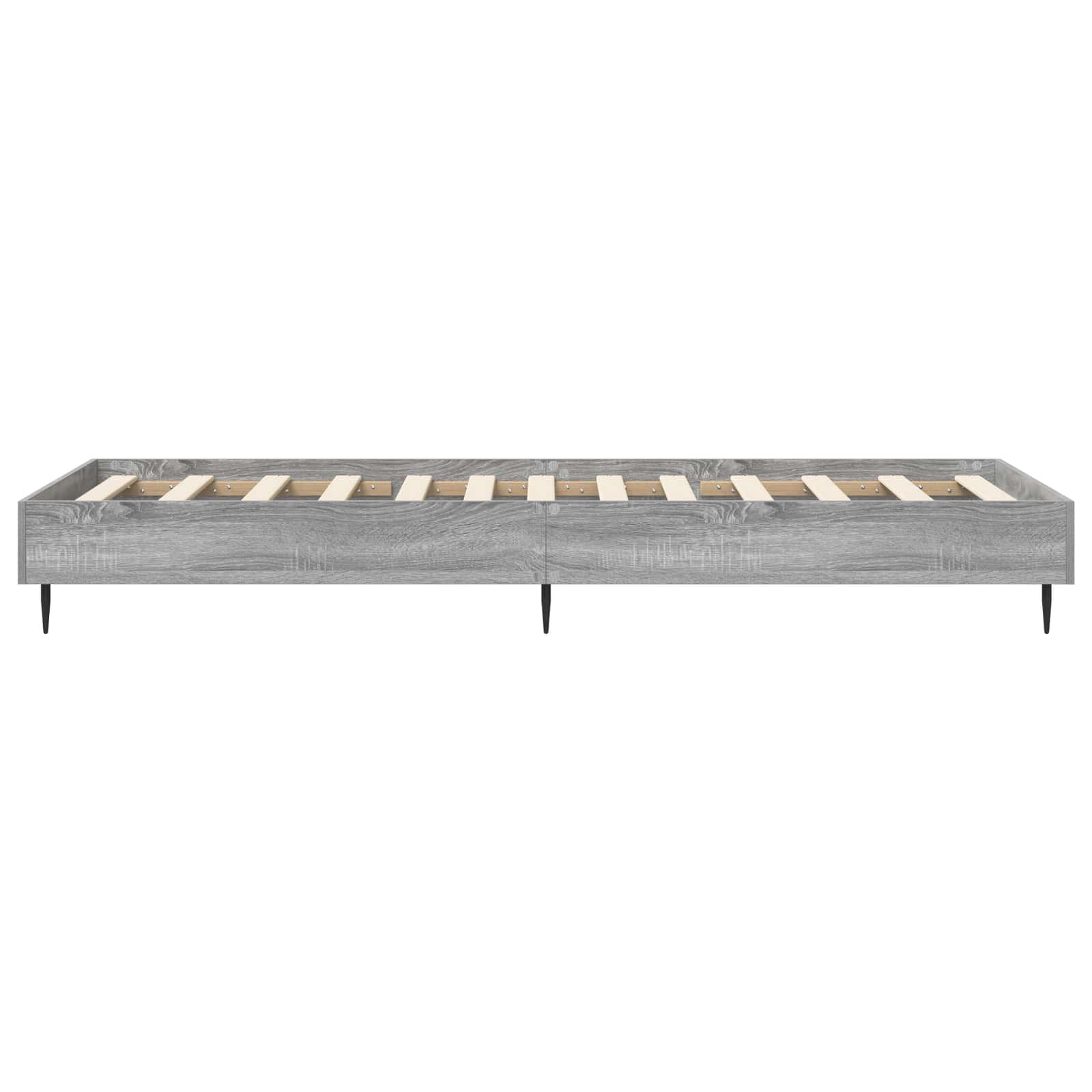 Bedframe Grijs Sonoma 80 x 200 cm Bewerkt hout is nu te koop bij PeponiXL, paradijselijk wonen!