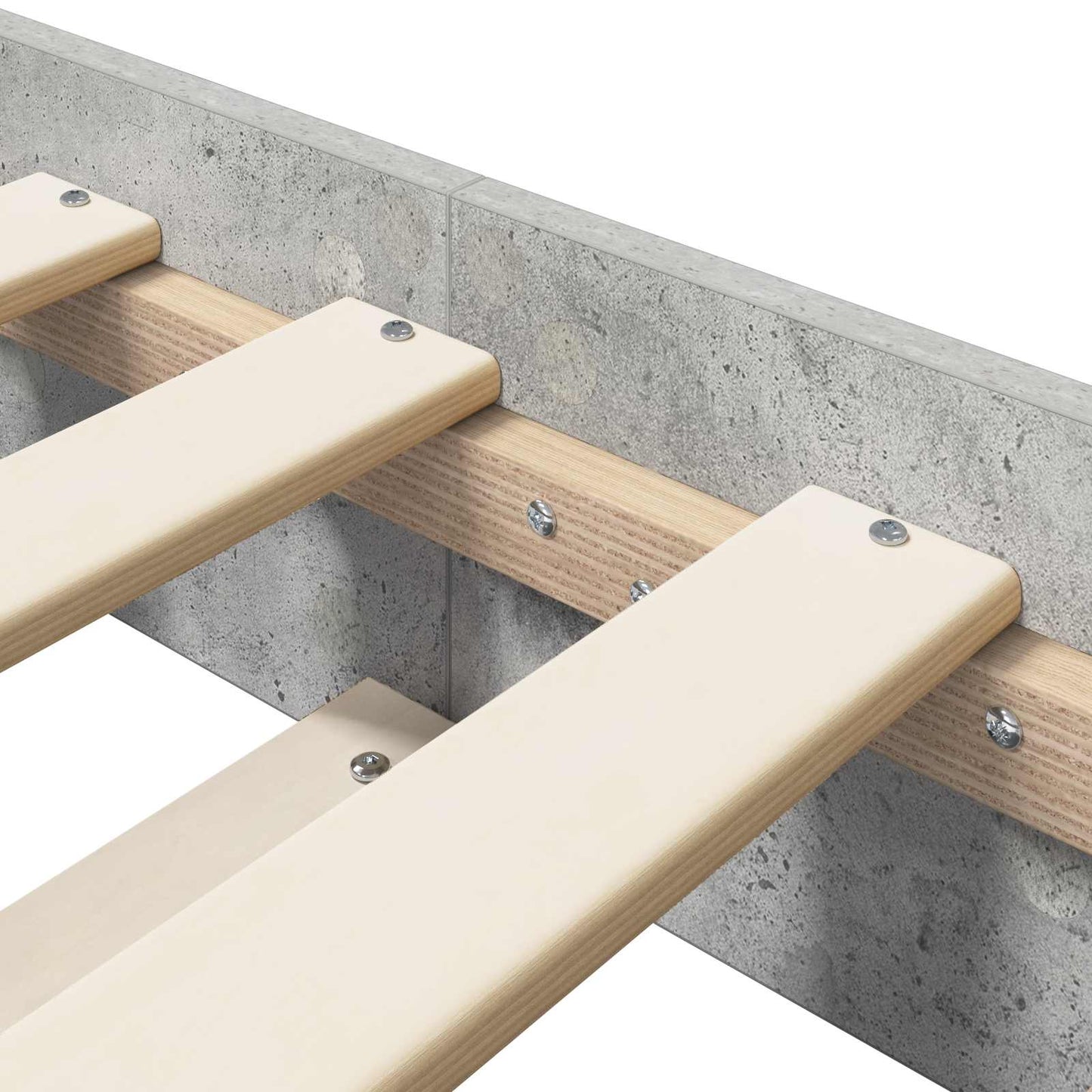 Bedframe Betongrijs 80 x 200 cm Bewerkt hout is nu te koop bij PeponiXL, paradijselijk wonen!