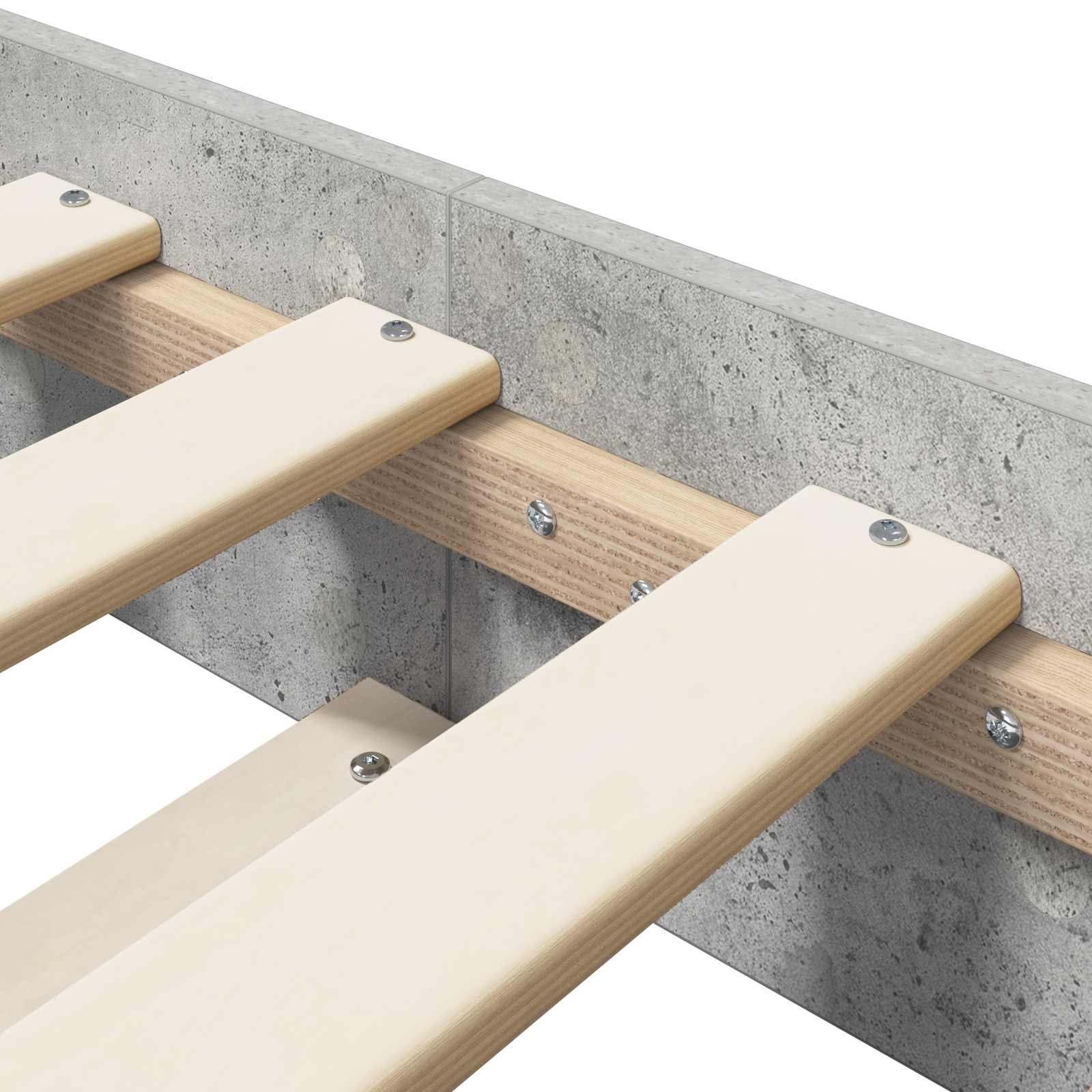 Bedframe Betongrijs 80 x 200 cm Bewerkt hout is nu te koop bij PeponiXL, paradijselijk wonen!
