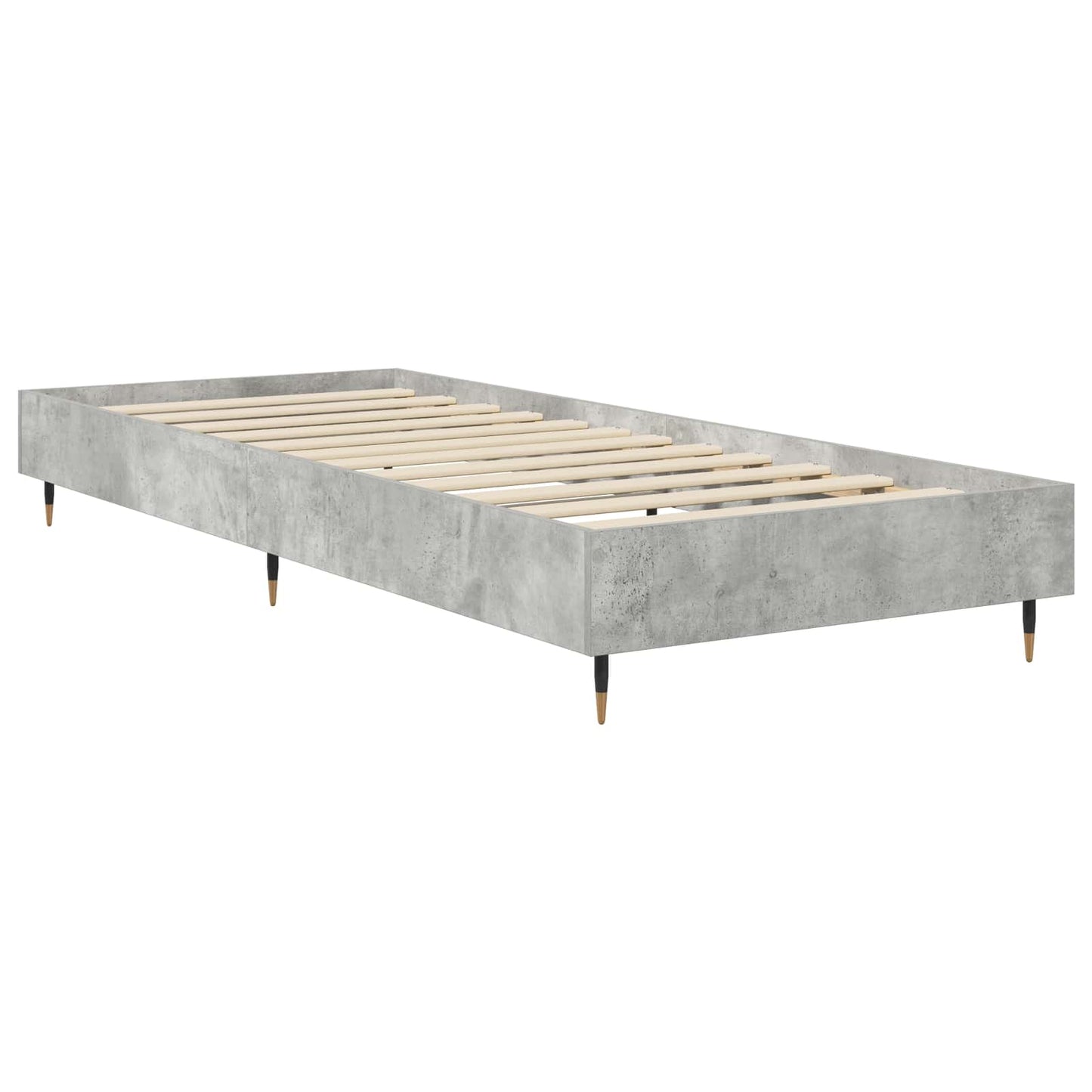 Bedframe Betongrijs 80 x 200 cm Bewerkt hout is nu te koop bij PeponiXL, paradijselijk wonen!
