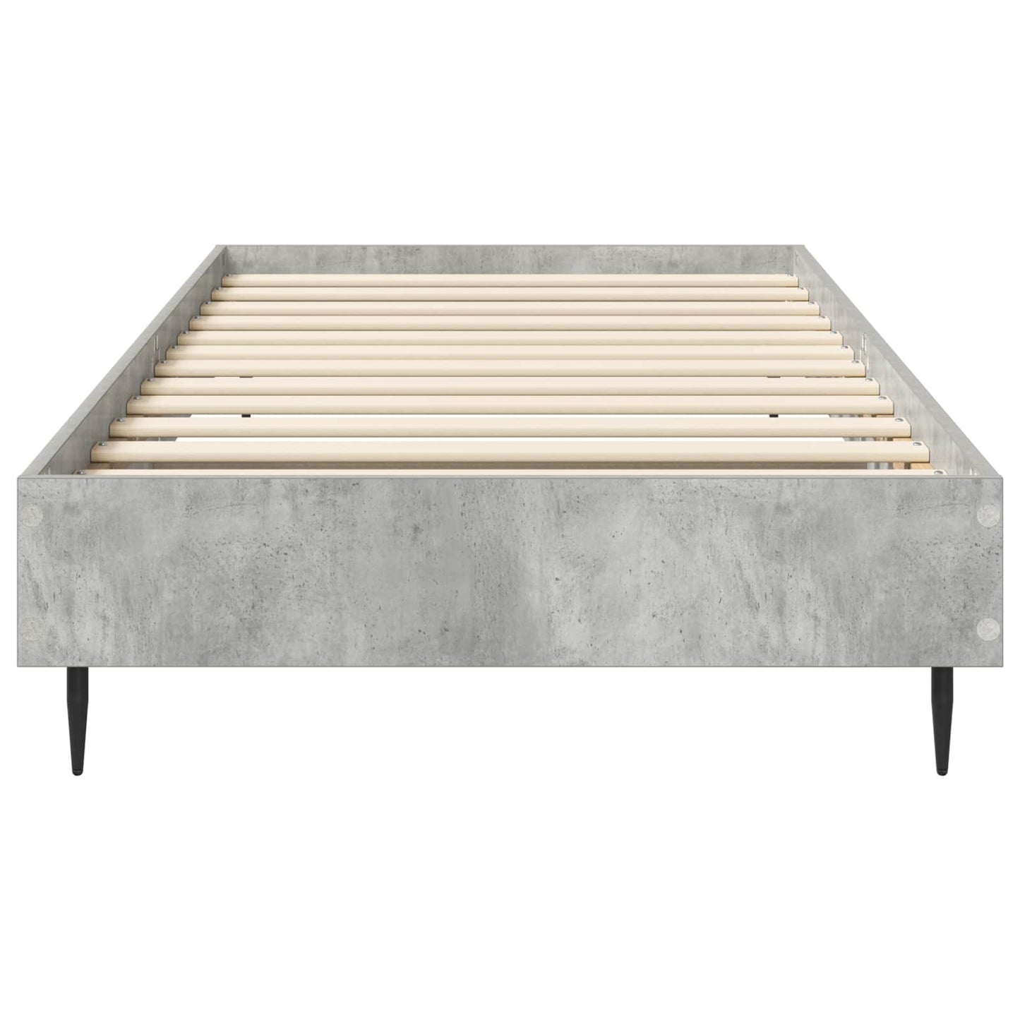 Bedframe Betongrijs 80 x 200 cm Bewerkt hout is nu te koop bij PeponiXL, paradijselijk wonen!