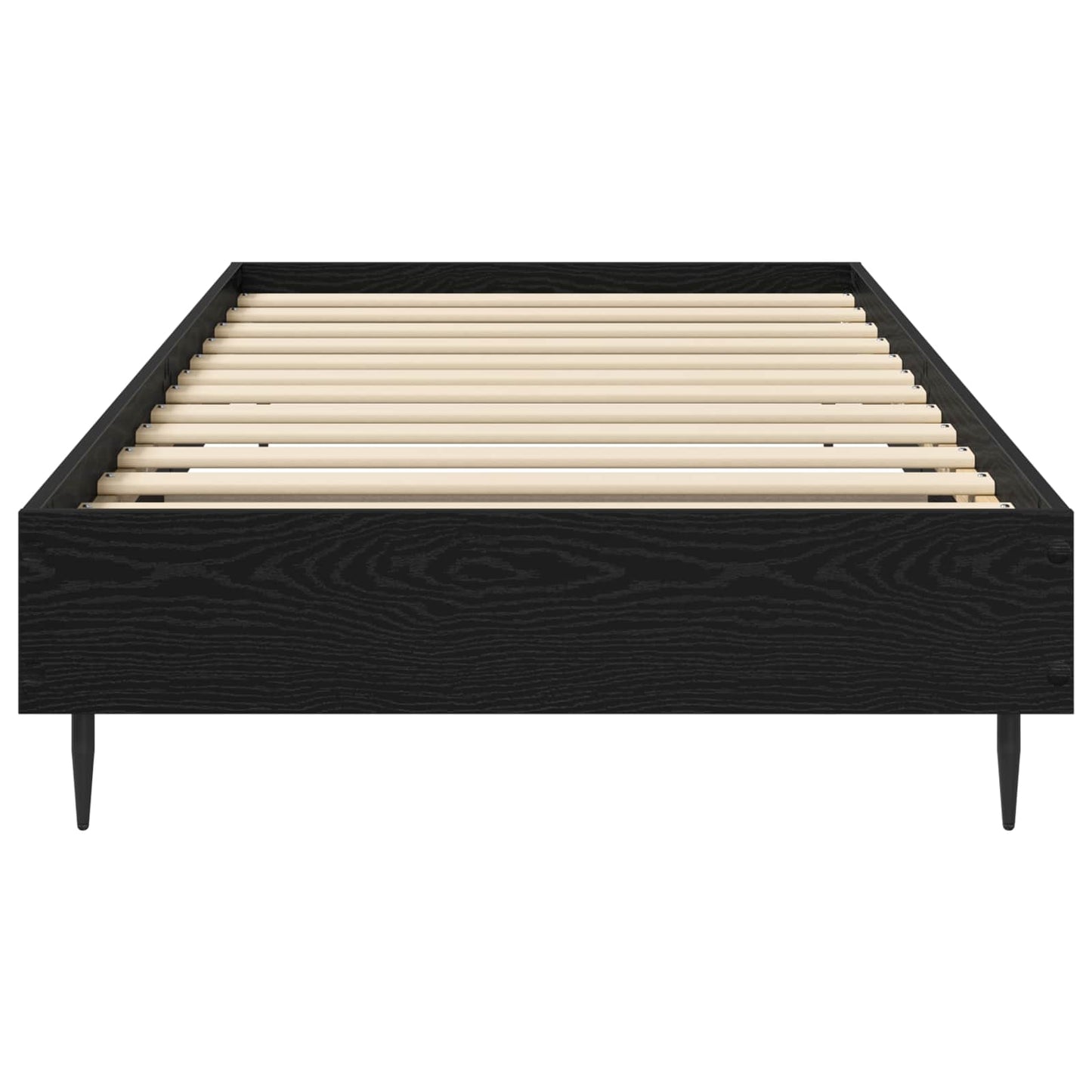 Bedframe Zwart eiken 80 x 200 cm Bewerkt hout is nu te koop bij PeponiXL, paradijselijk wonen!