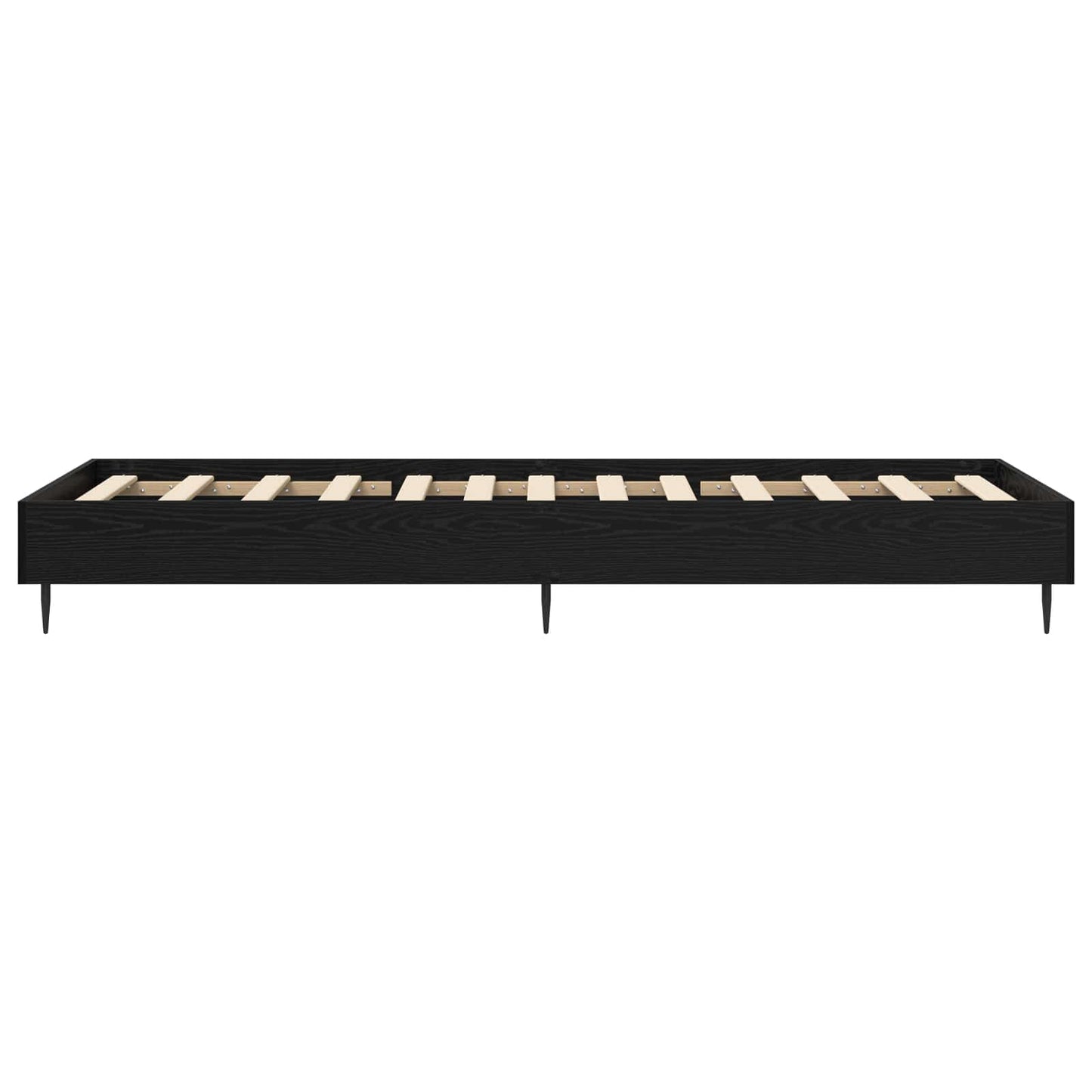 Bedframe Zwart eiken 80 x 200 cm Bewerkt hout is nu te koop bij PeponiXL, paradijselijk wonen!
