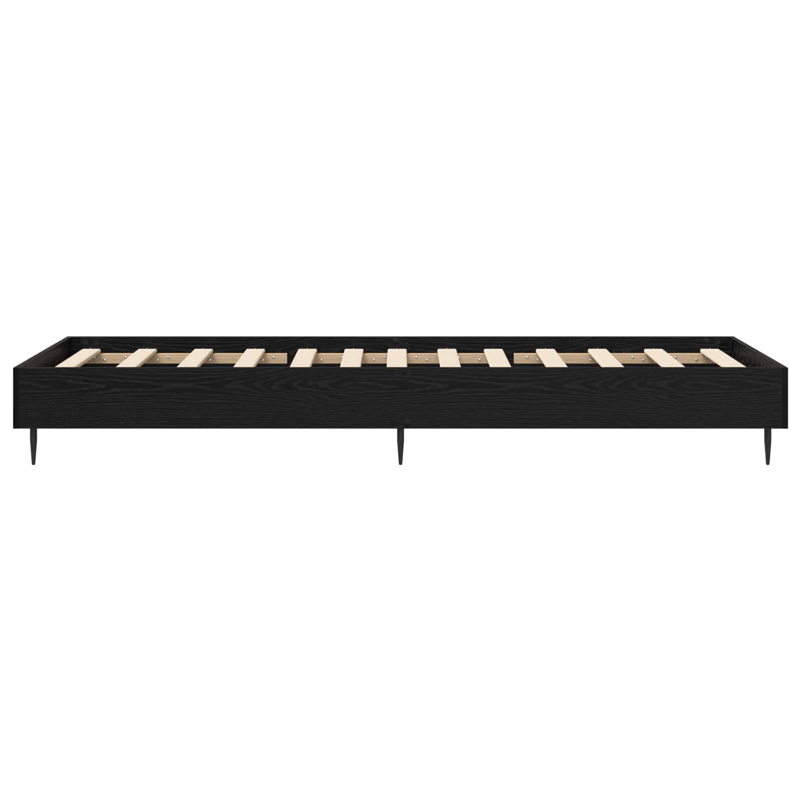 Bedframe Zwart eiken 80 x 200 cm Bewerkt hout is nu te koop bij PeponiXL, paradijselijk wonen!