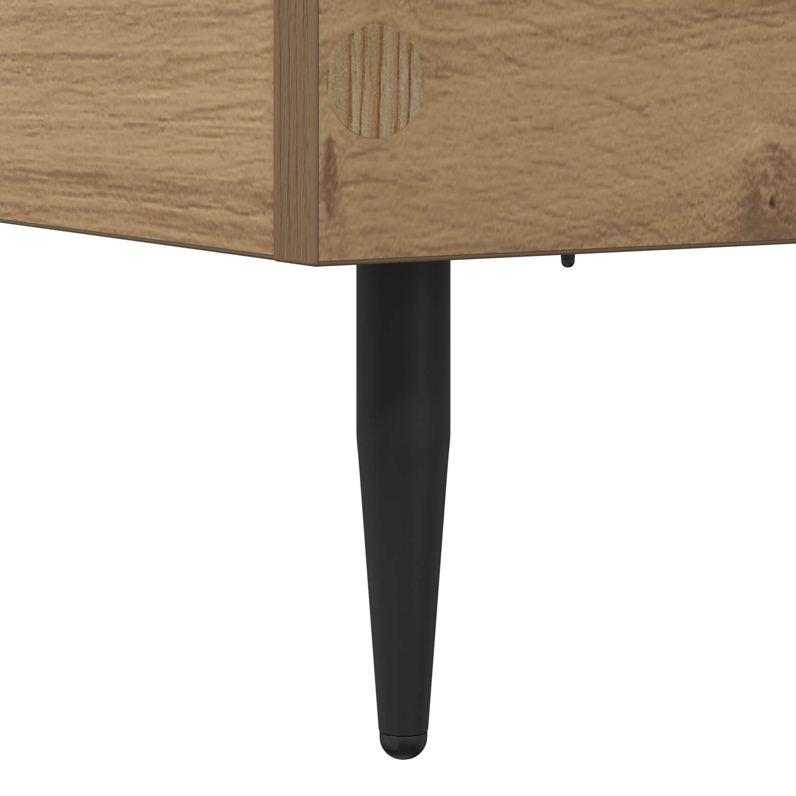 Bedframe Artisanaal eiken 80 x 200 cm Bewerkt hout is nu te koop bij PeponiXL, paradijselijk wonen!
