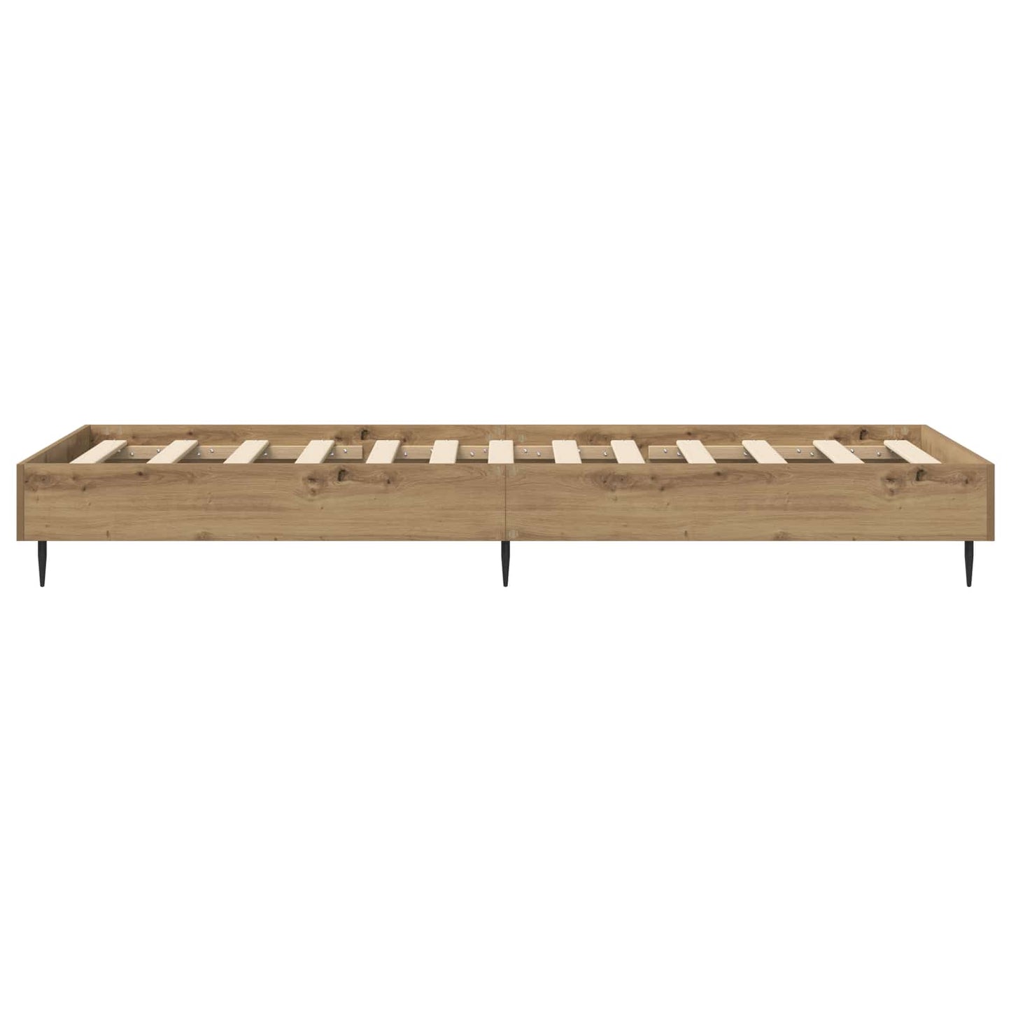 Bedframe Artisanaal eiken 80 x 200 cm Bewerkt hout is nu te koop bij PeponiXL, paradijselijk wonen!
