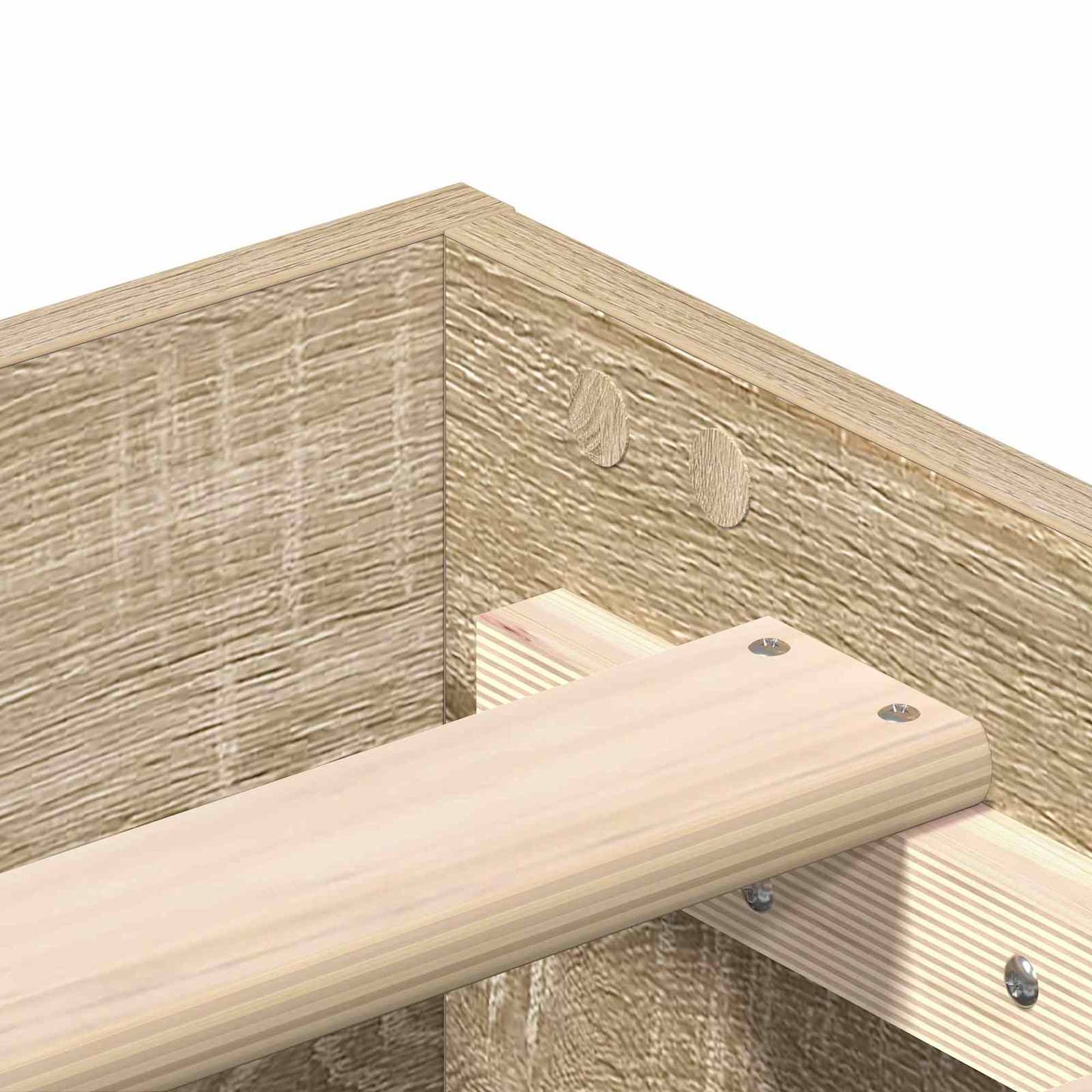 Bedframe Sonoma Eiken Bewerkt hout