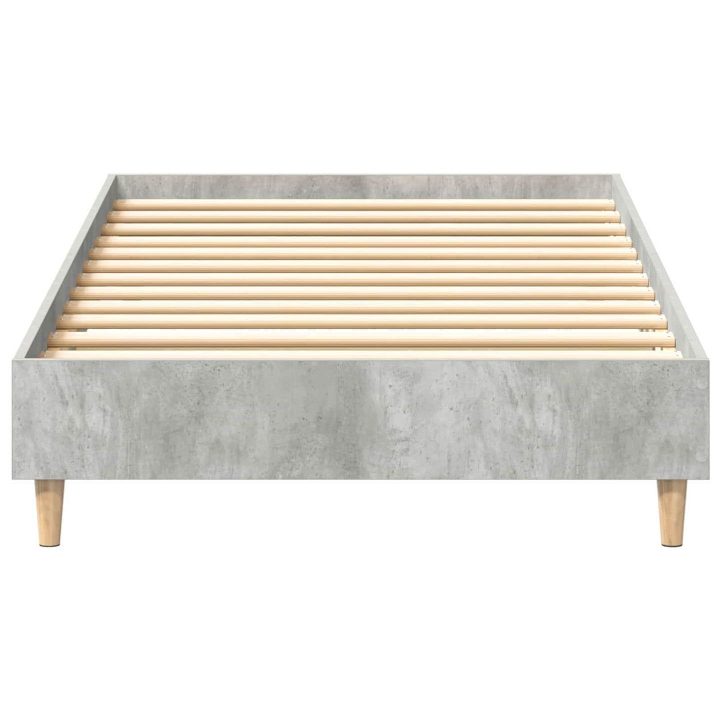 Bedframe Betongrijs Bewerkt hout