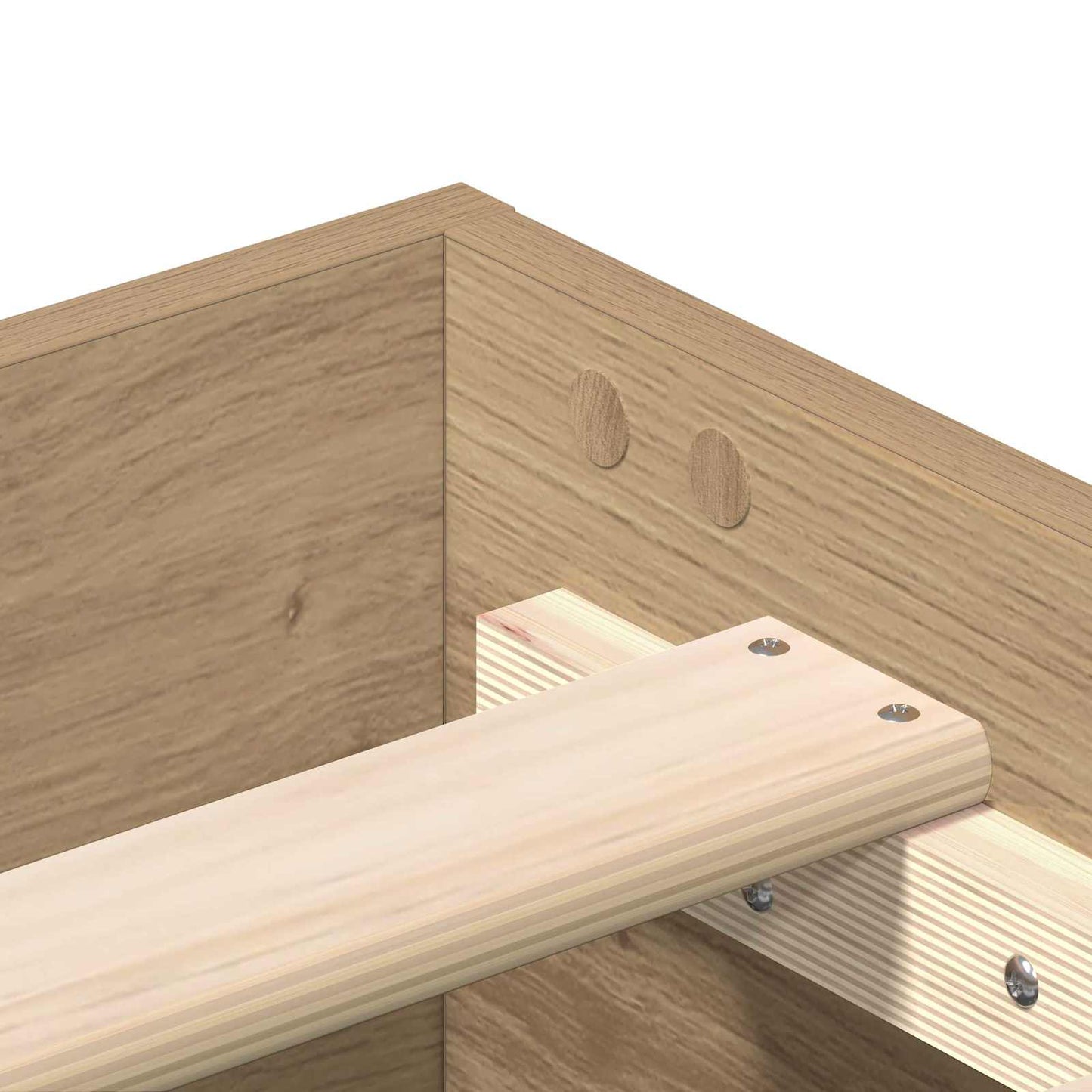 Bedframe Artisanaal eiken Bewerkt hout