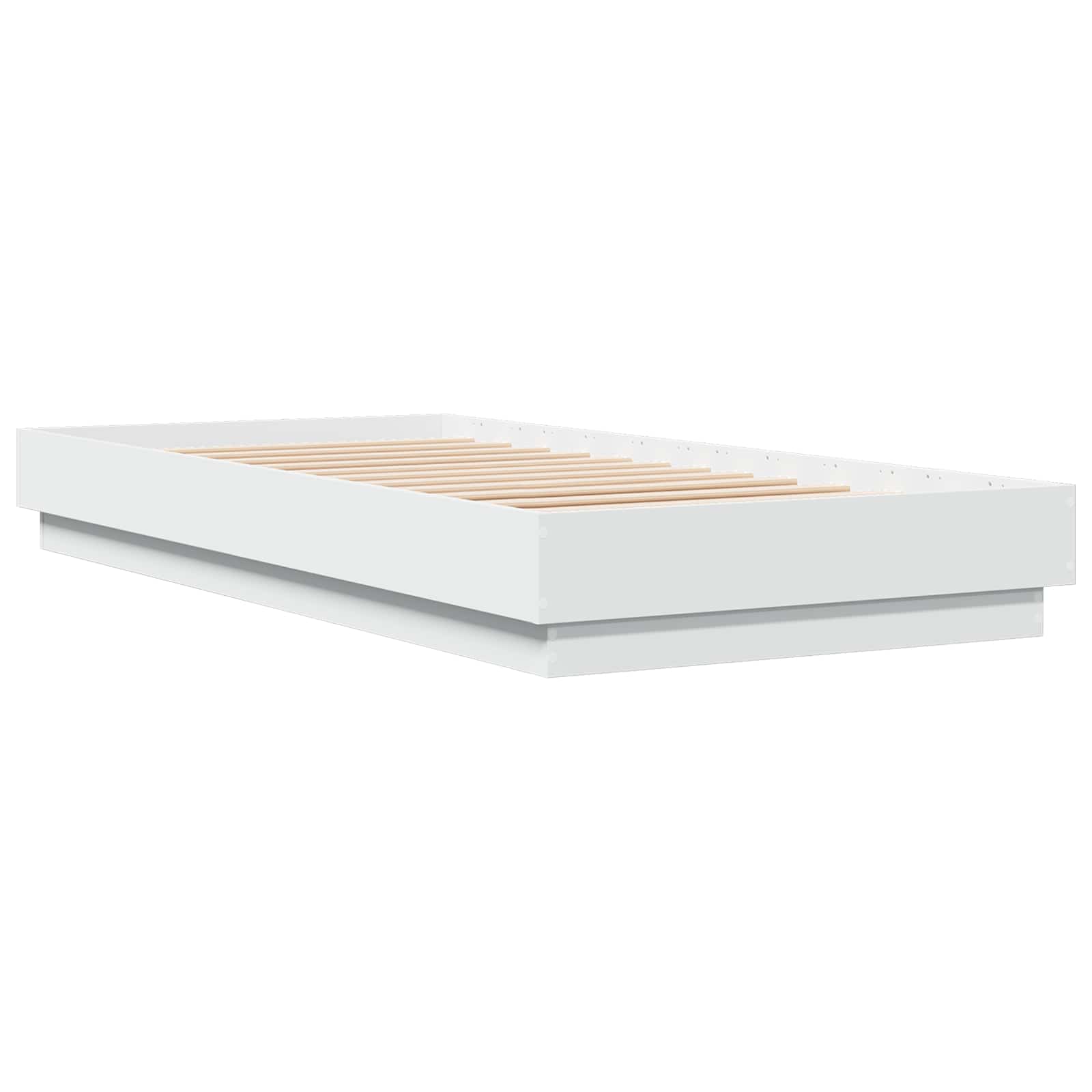 Vloerbedframe Wit 80 x 200 cm Bewerkt hout is nu te koop bij PeponiXL, paradijselijk wonen!