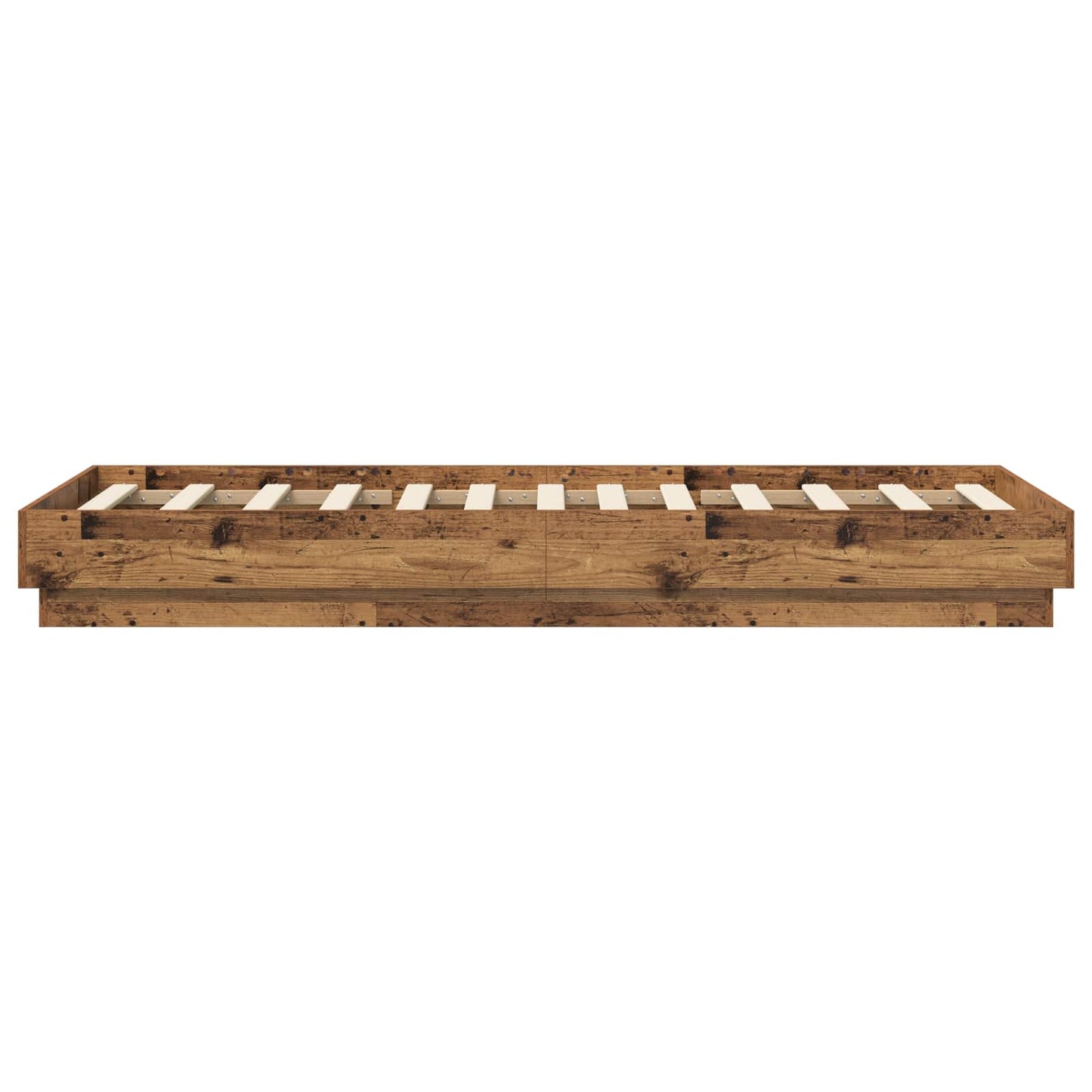 Vloerbedframe Oud hout 80 x 200 cm Bewerkt hout is nu te koop bij PeponiXL, paradijselijk wonen!