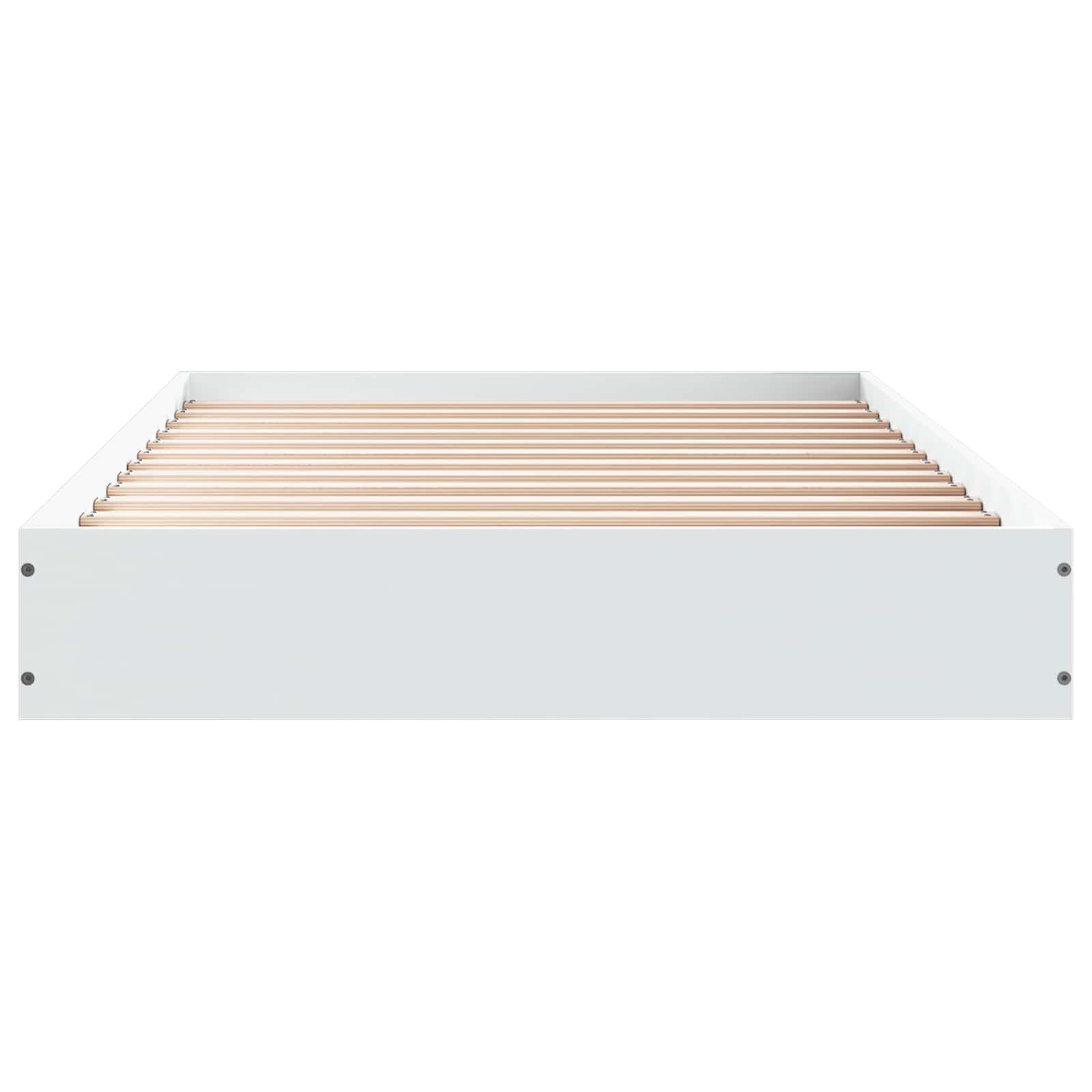 Vloerbedframe Wit 80 x 200 cm Bewerkt hout is nu te koop bij PeponiXL, paradijselijk wonen!