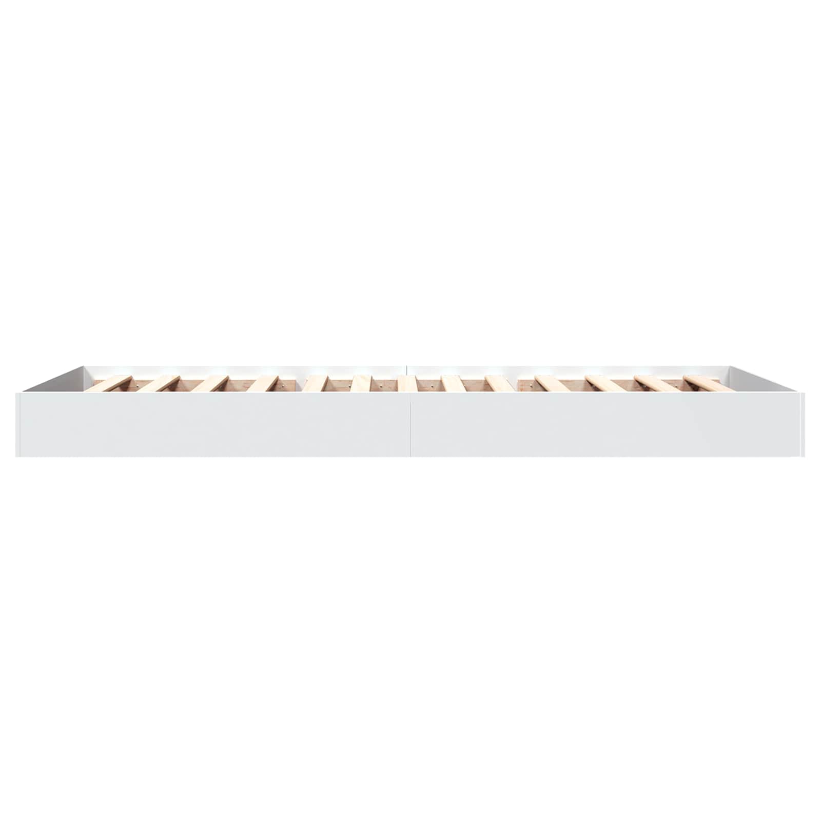 Vloerbedframe Wit 80 x 200 cm Bewerkt hout is nu te koop bij PeponiXL, paradijselijk wonen!