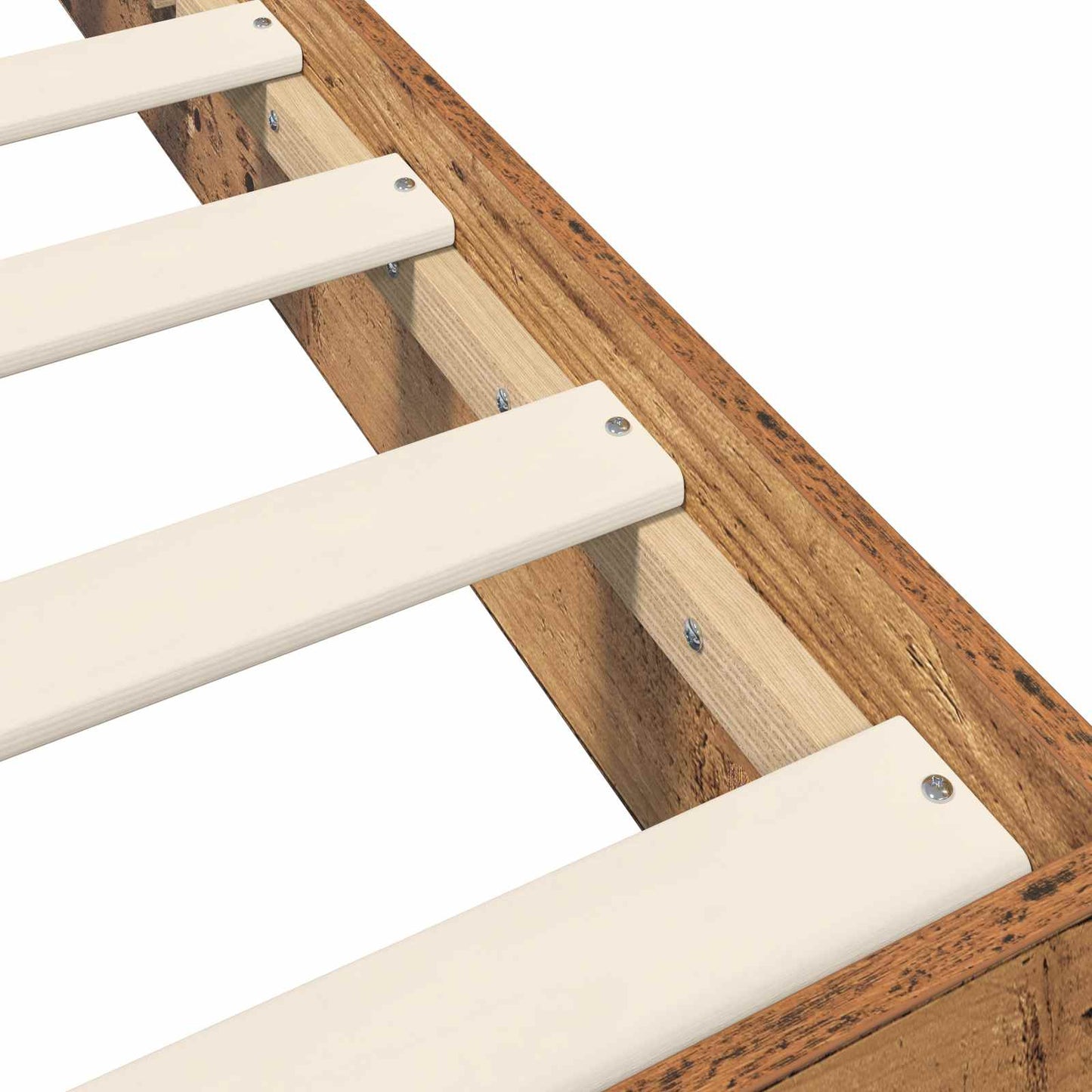 Vloerbedframe Oud hout 80 x 200 cm Bewerkt hout is nu te koop bij PeponiXL, paradijselijk wonen!