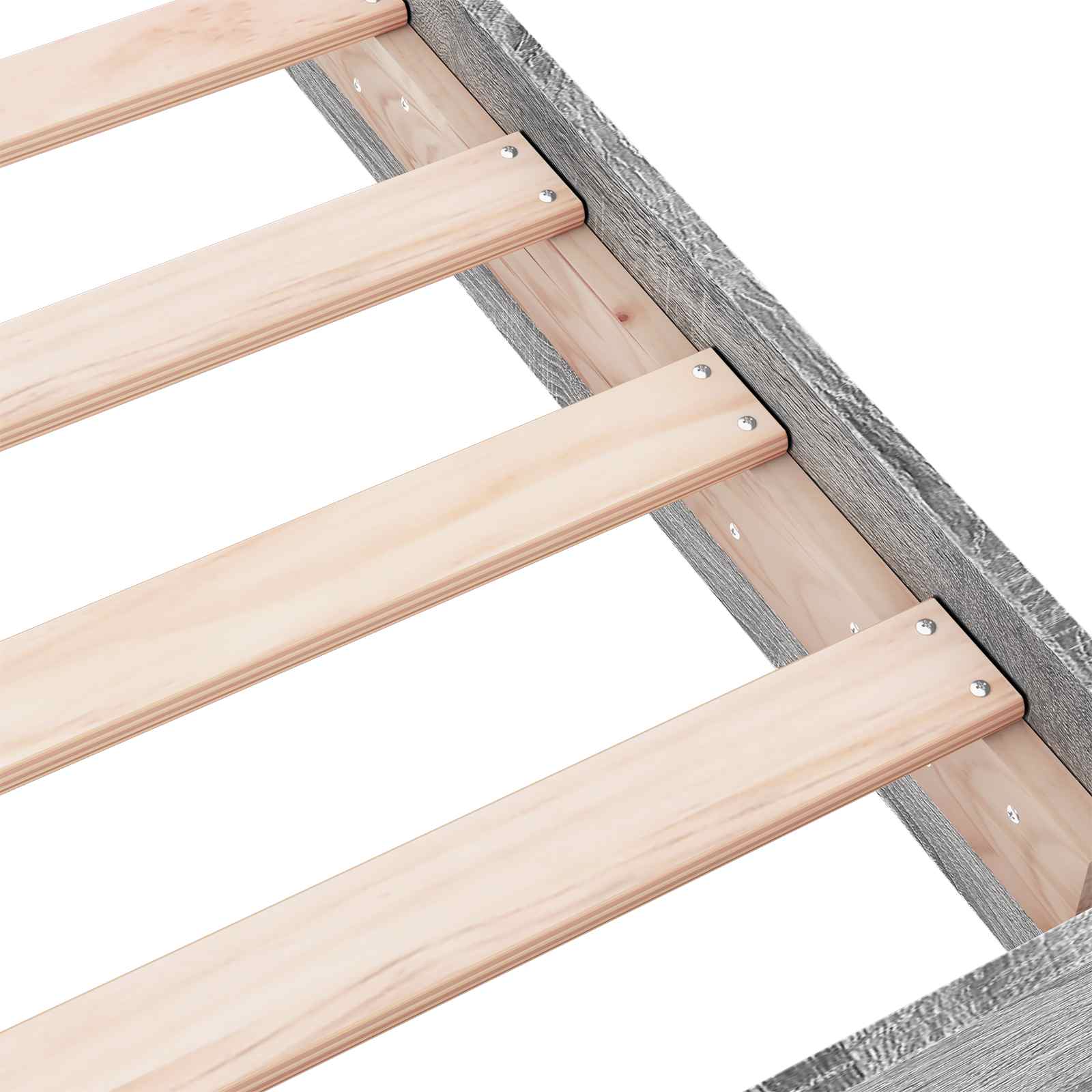 Vloerbedframe Grijs Sonoma 80 x 200 cm Bewerkt hout is nu te koop bij PeponiXL, paradijselijk wonen!