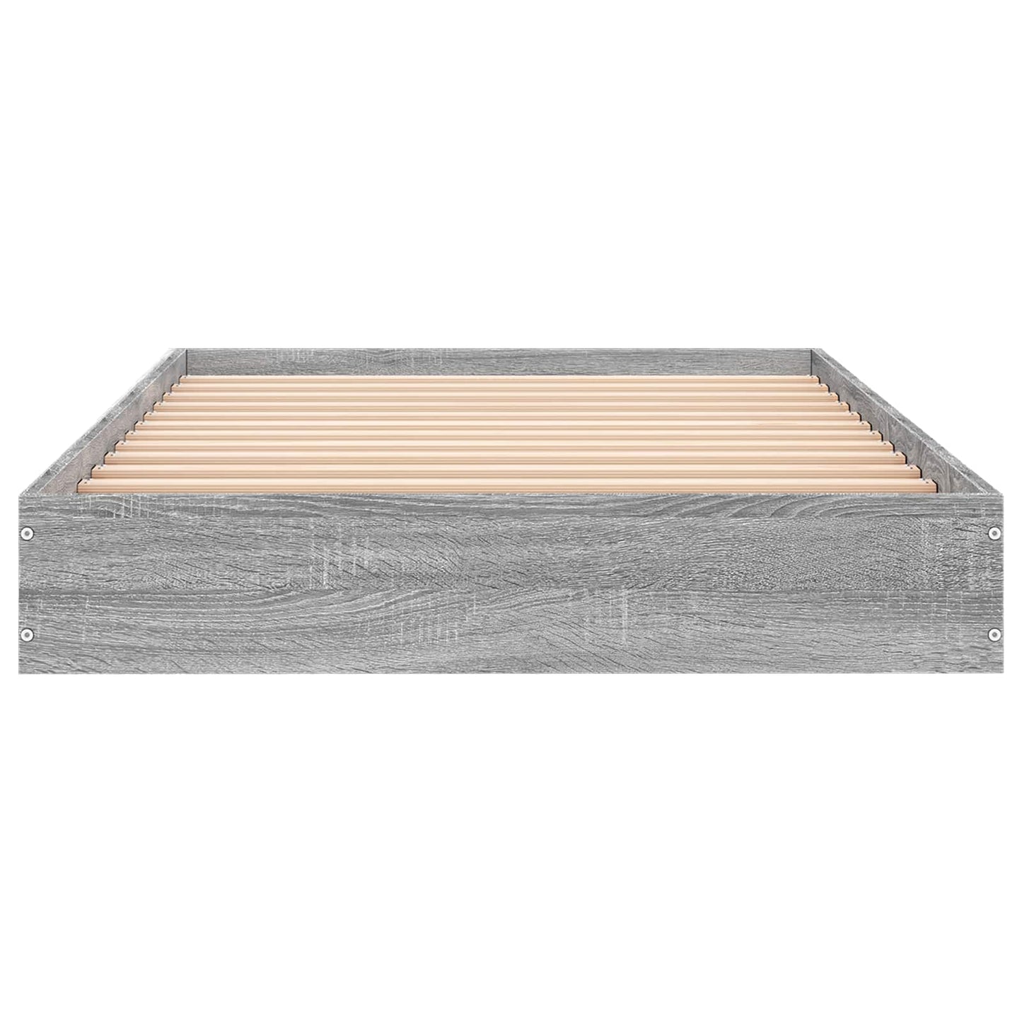Vloerbedframe Grijs Sonoma 80 x 200 cm Bewerkt hout is nu te koop bij PeponiXL, paradijselijk wonen!
