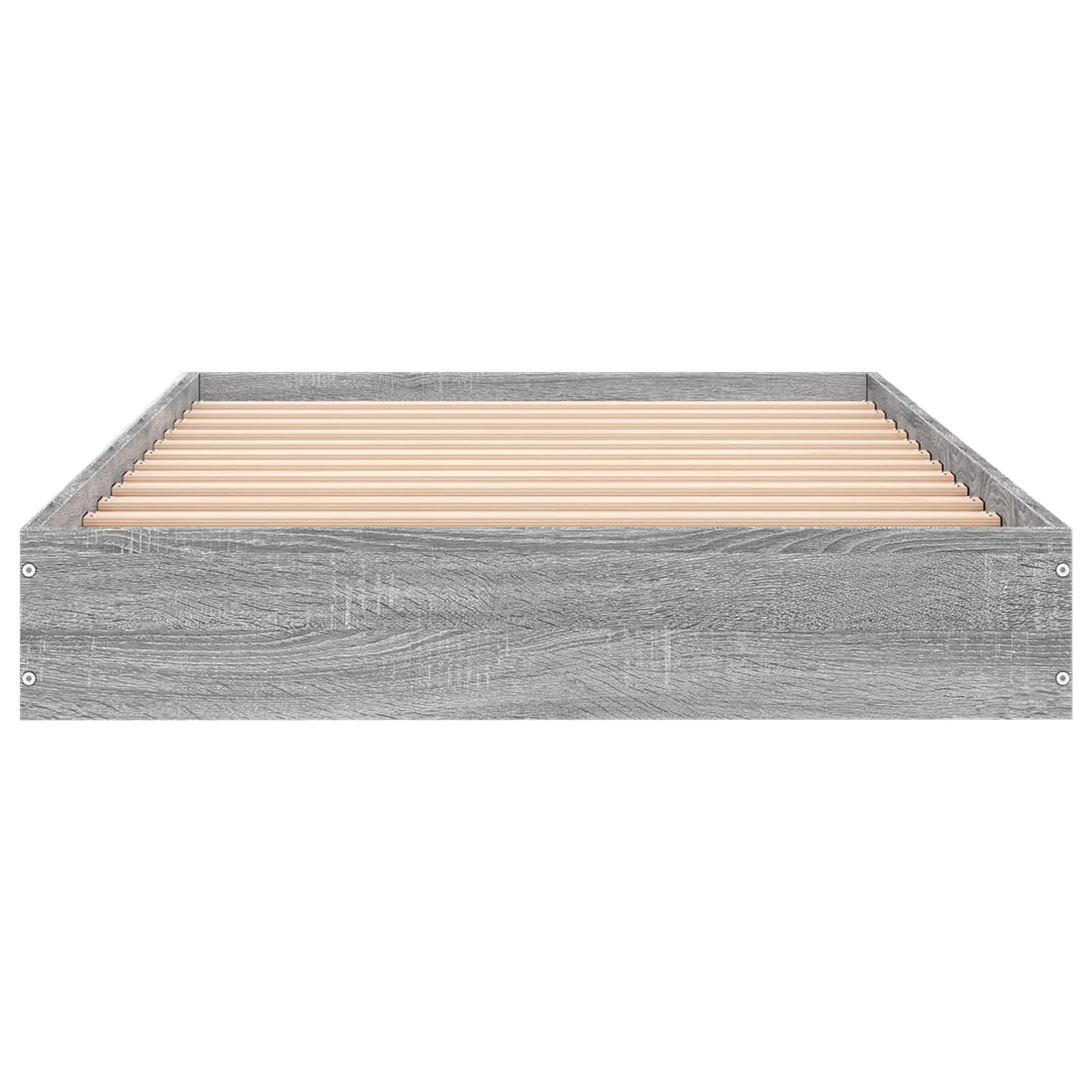 Vloerbedframe Grijs Sonoma 80 x 200 cm Bewerkt hout is nu te koop bij PeponiXL, paradijselijk wonen!