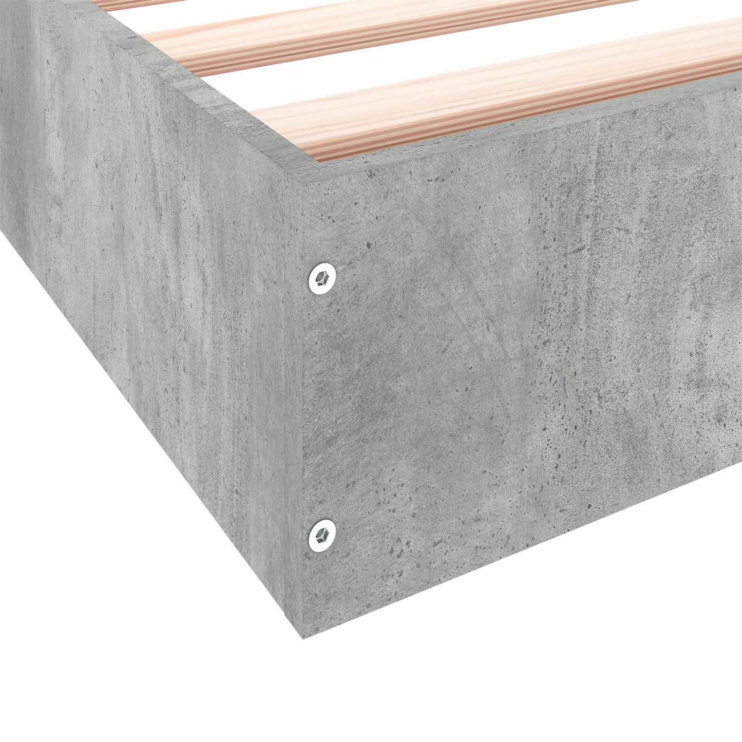 Vloerbedframe Betongrijs 80 x 200 cm Bewerkt hout is nu te koop bij PeponiXL, paradijselijk wonen!