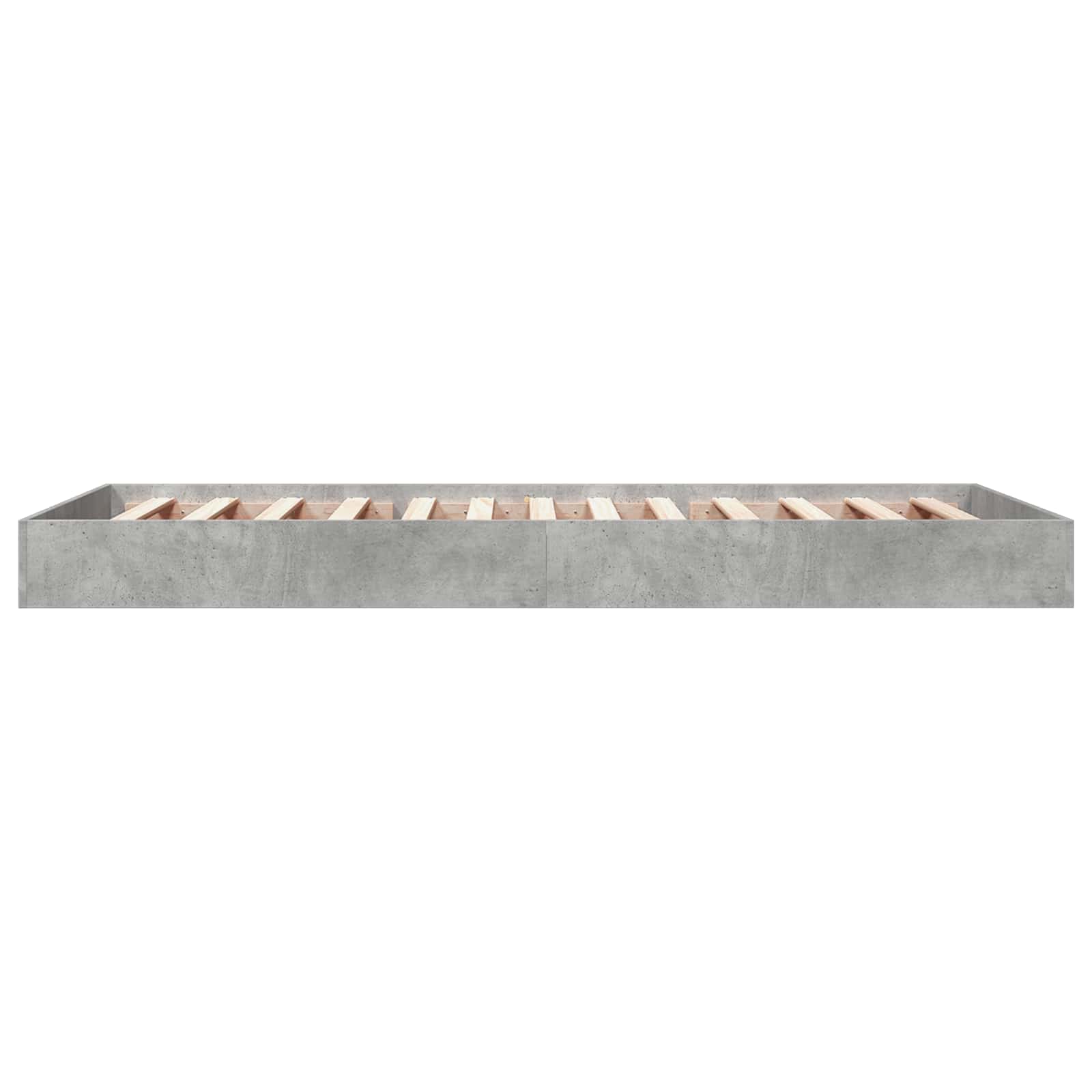 Vloerbedframe Betongrijs 80 x 200 cm Bewerkt hout is nu te koop bij PeponiXL, paradijselijk wonen!