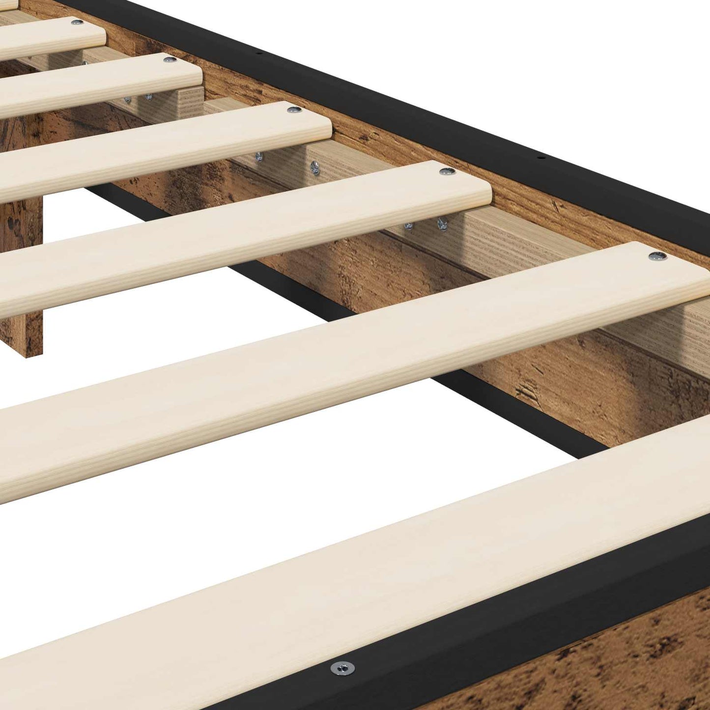 Bedframe met Hoofdeinde Oud hout 80 x 200 cm Bewerkt hout is nu te koop bij PeponiXL, paradijselijk wonen!
