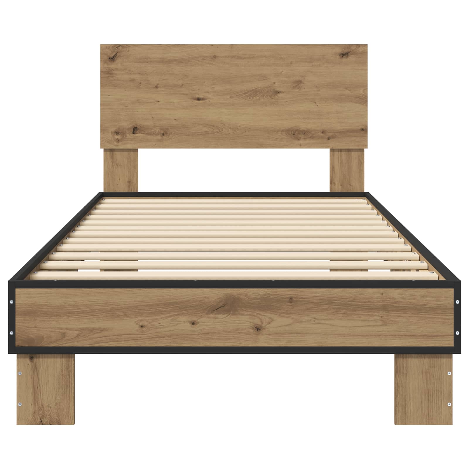 Bedframe met Hoofdeinde Artisanaal eiken 80 x 200 cm is nu te koop bij PeponiXL, paradijselijk wonen!