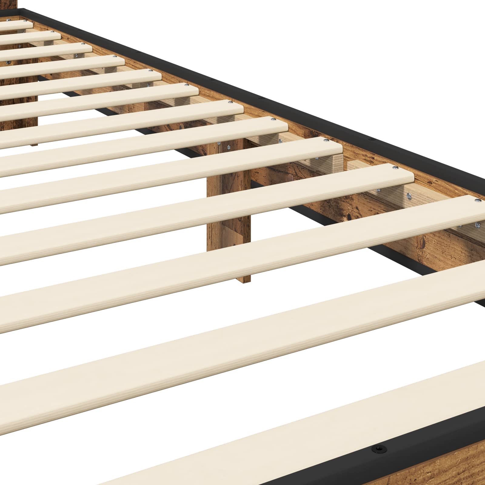 Bedframe met Hoofdeinde Oud hout 80 x 200 cm Bewerkt hout is nu te koop bij PeponiXL, paradijselijk wonen!