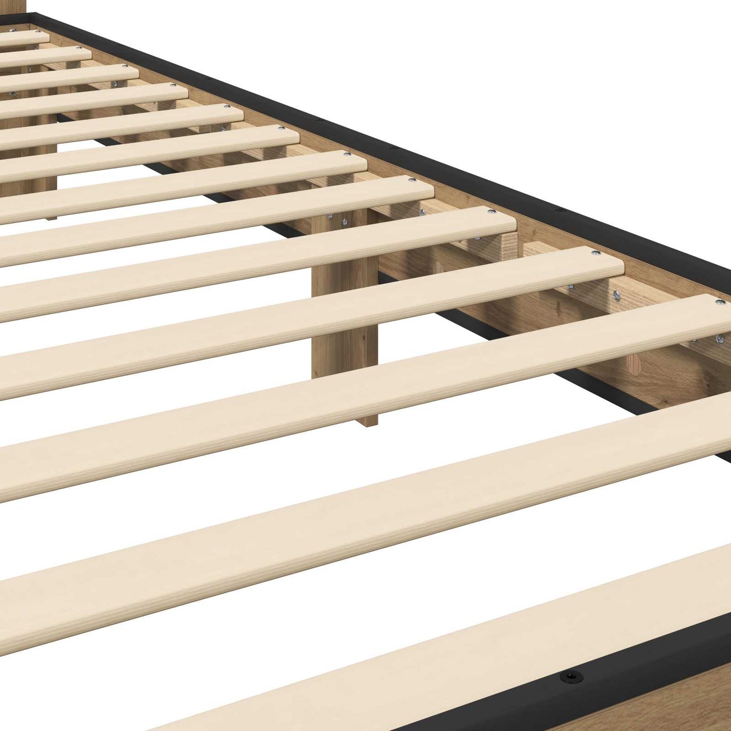 Bedframe met Hoofdeinde Artisanaal eiken 80 x 200 cm is nu te koop bij PeponiXL, paradijselijk wonen!
