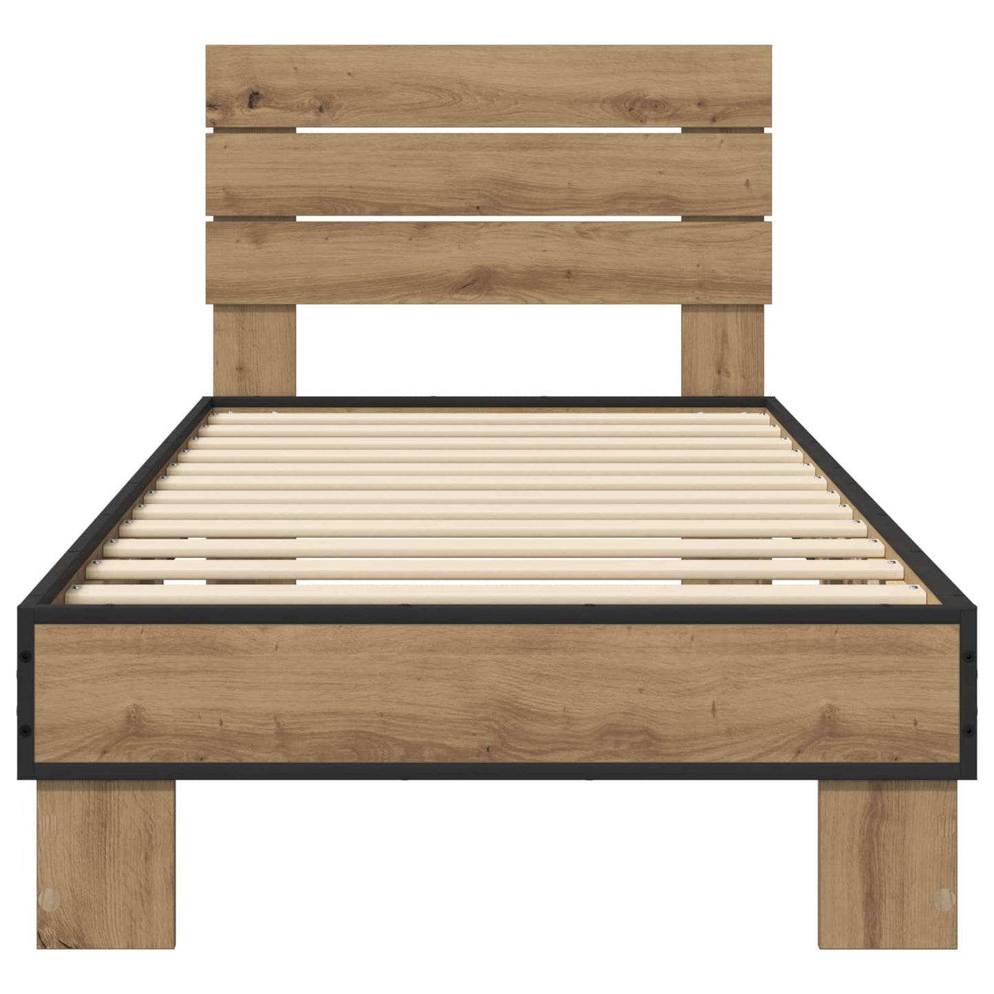 Bedframe met Hoofdeinde Artisanaal eiken 80 x 200 cm is nu te koop bij PeponiXL, paradijselijk wonen!