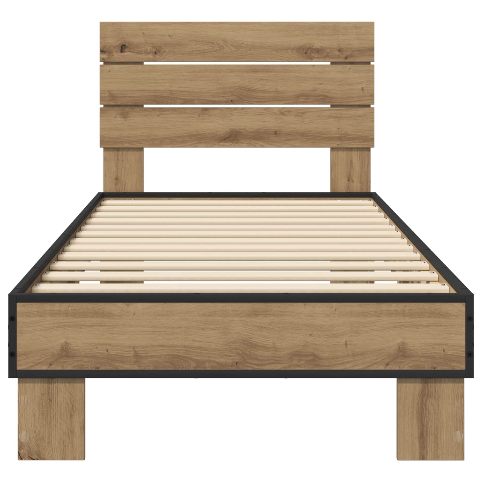 Bedframe met Hoofdeinde Artisanaal eiken 80 x 200 cm is nu te koop bij PeponiXL, paradijselijk wonen!