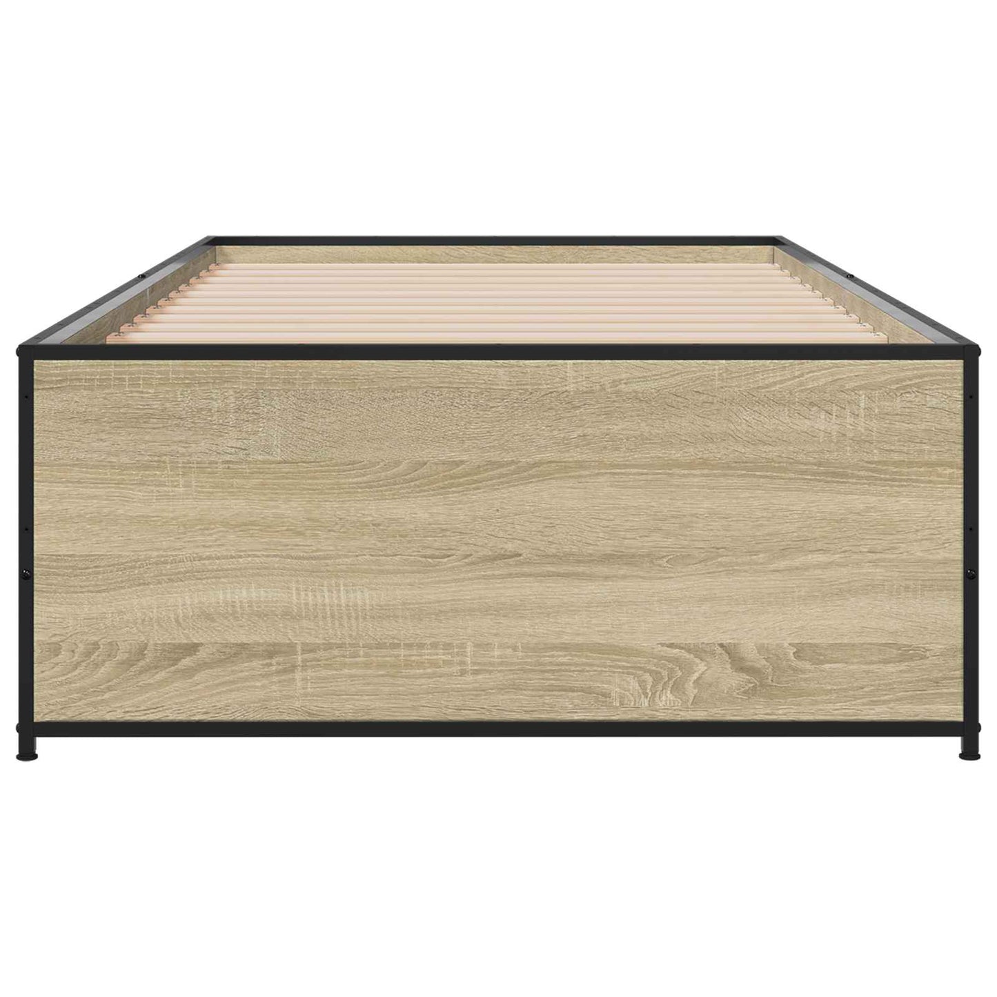 Bedframe Sonoma Eiken 80 x 200 cm Bewerkt hout is nu te koop bij PeponiXL, paradijselijk wonen!