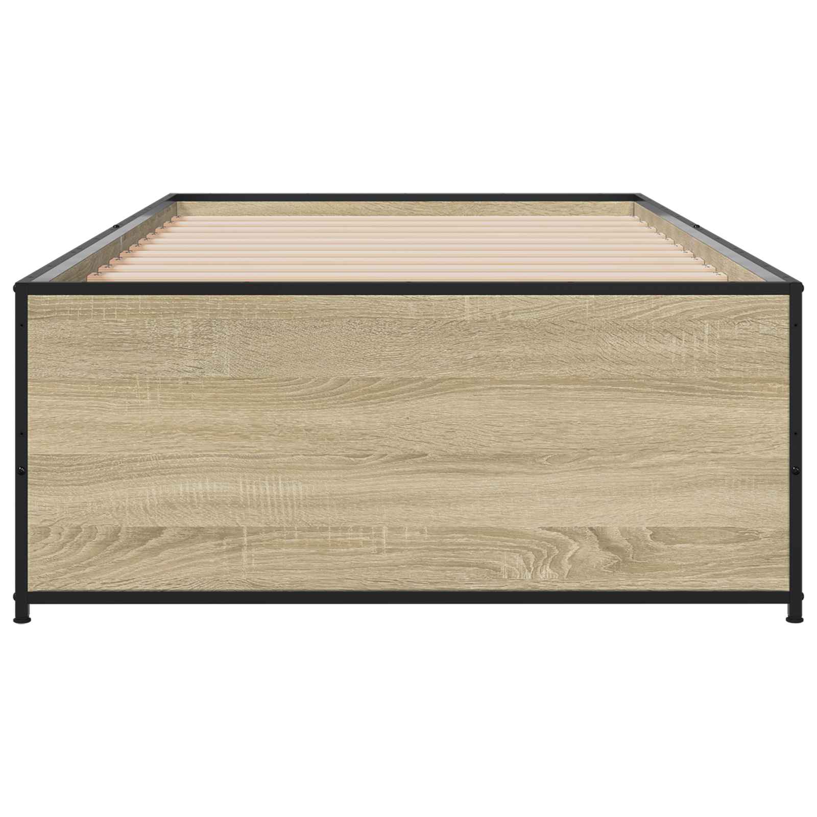 Bedframe Sonoma Eiken 80 x 200 cm Bewerkt hout is nu te koop bij PeponiXL, paradijselijk wonen!
