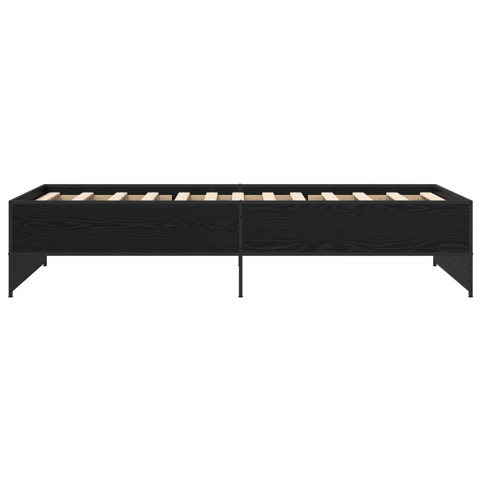 Bedframe Zwart eiken 80 x 200 cm Bewerkt hout is nu te koop bij PeponiXL, paradijselijk wonen!