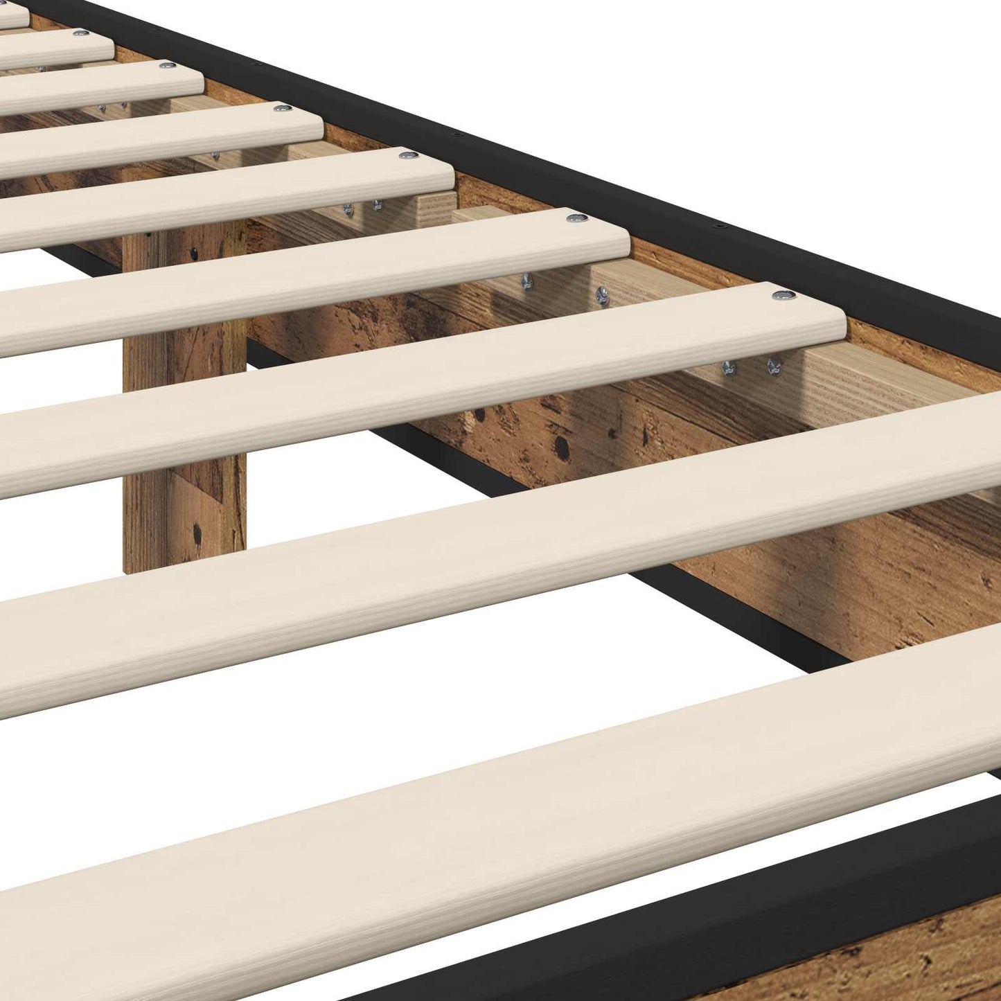 Bedframe met Hoofdeinde Oud hout 80 x 200 cm Bewerkt hout is nu te koop bij PeponiXL, paradijselijk wonen!