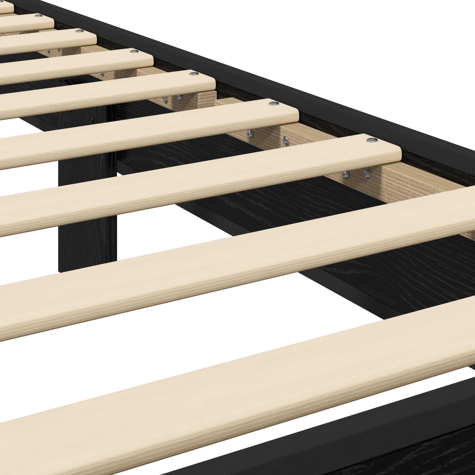 Bedframe met Hoofdeinde Zwart eiken 80 x 200 cm Bewerkt hout is nu te koop bij PeponiXL, paradijselijk wonen!