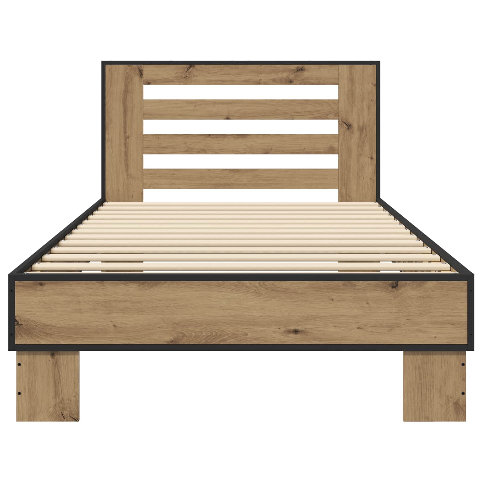 Bedframe met Hoofdeinde Artisanaal eiken 80 x 200 cm is nu te koop bij PeponiXL, paradijselijk wonen!